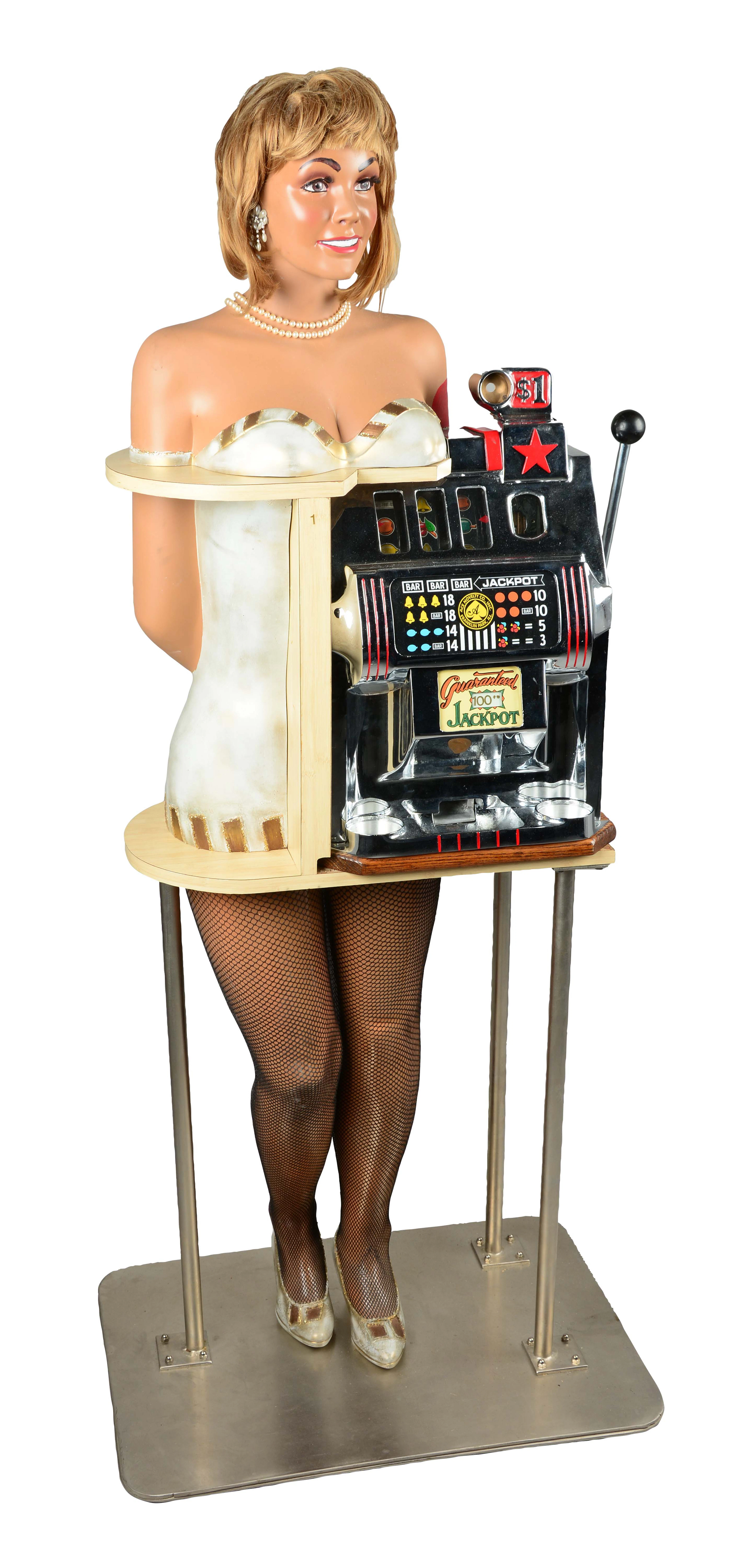 **$1 Pace Figural Cocktail Waitress Slot Machine.