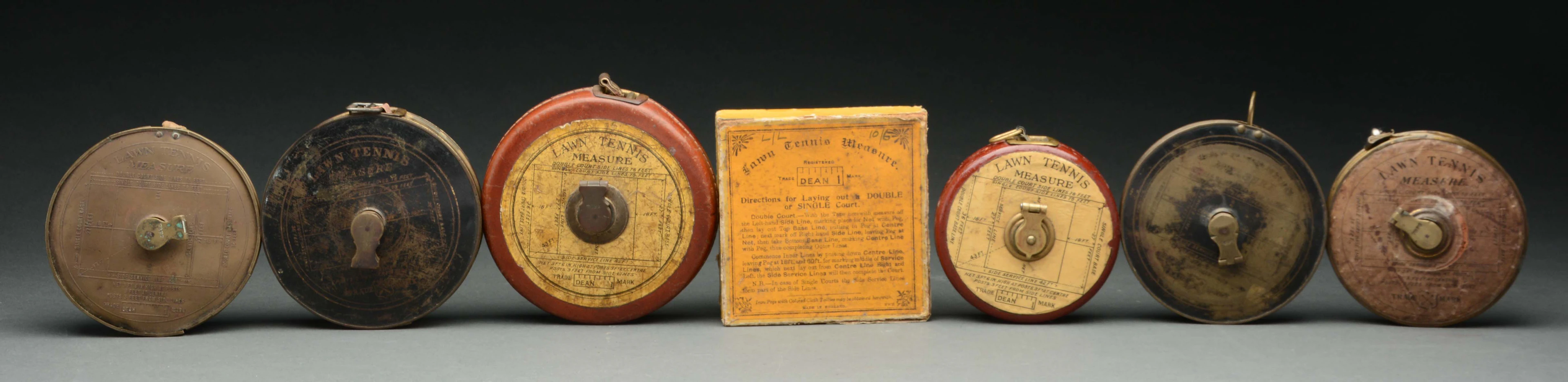 Lot Of 6: Lawn Tennis Court Measuring Tapes.