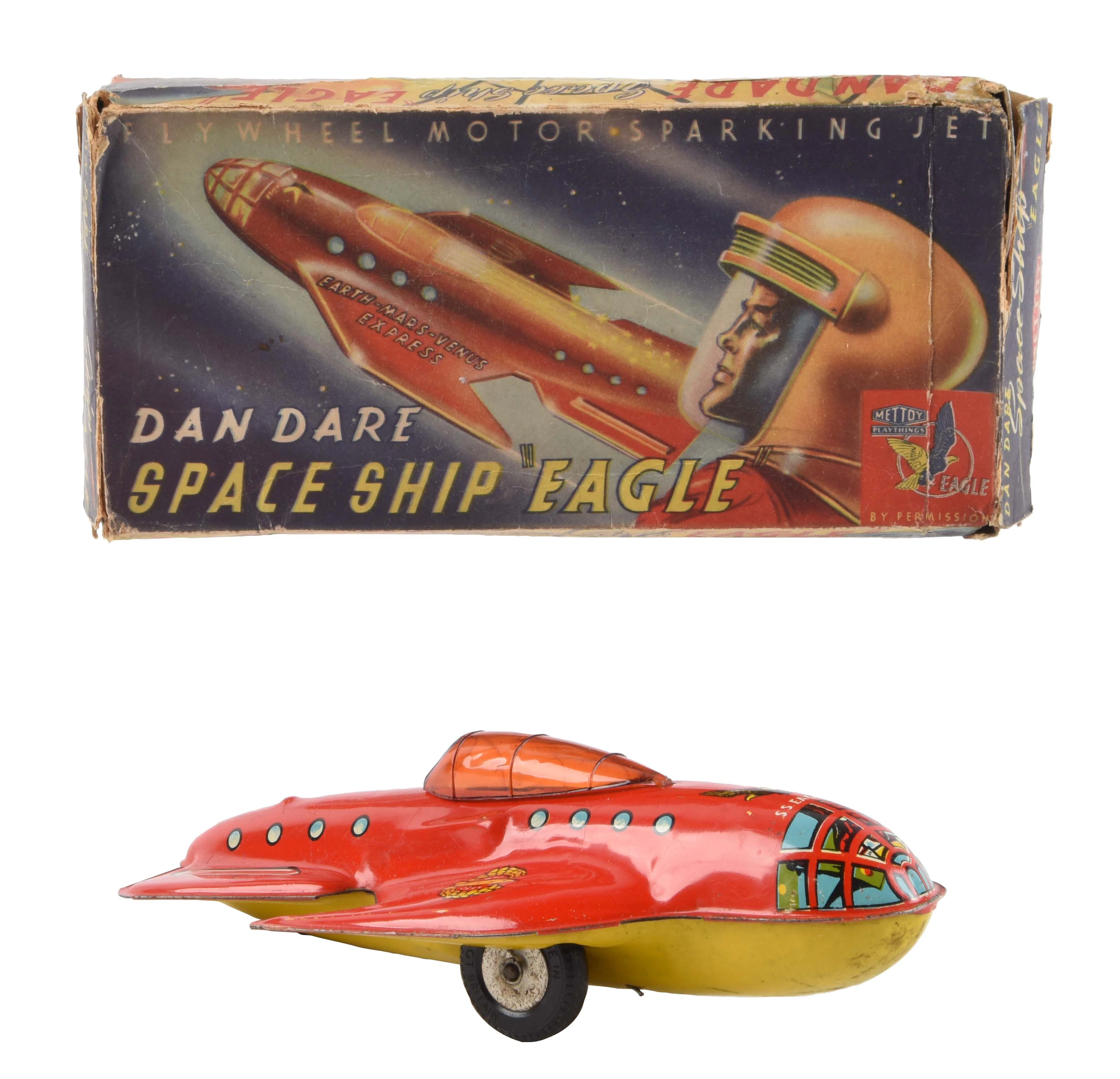 Scarce Met Toy Dan Dare Friction Spaceship.