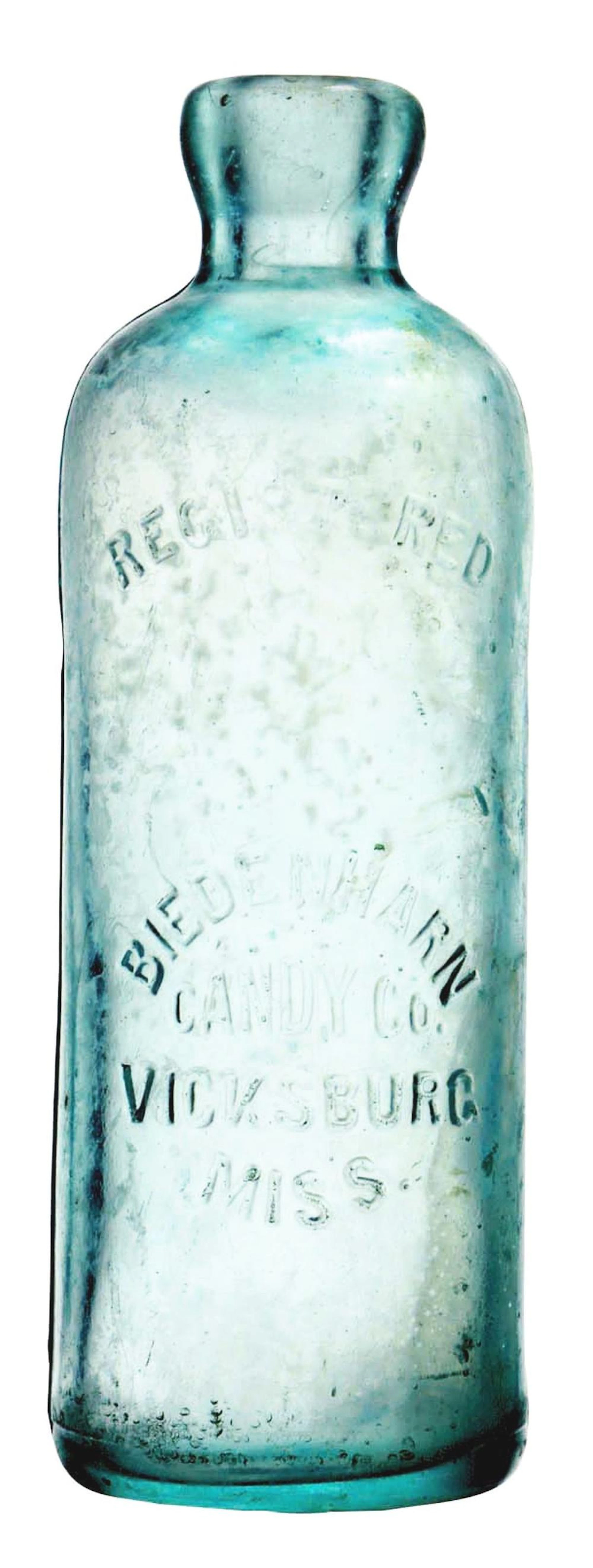BIEDENHARN HUTCHINSON EARLY GLASS BOTTLE.