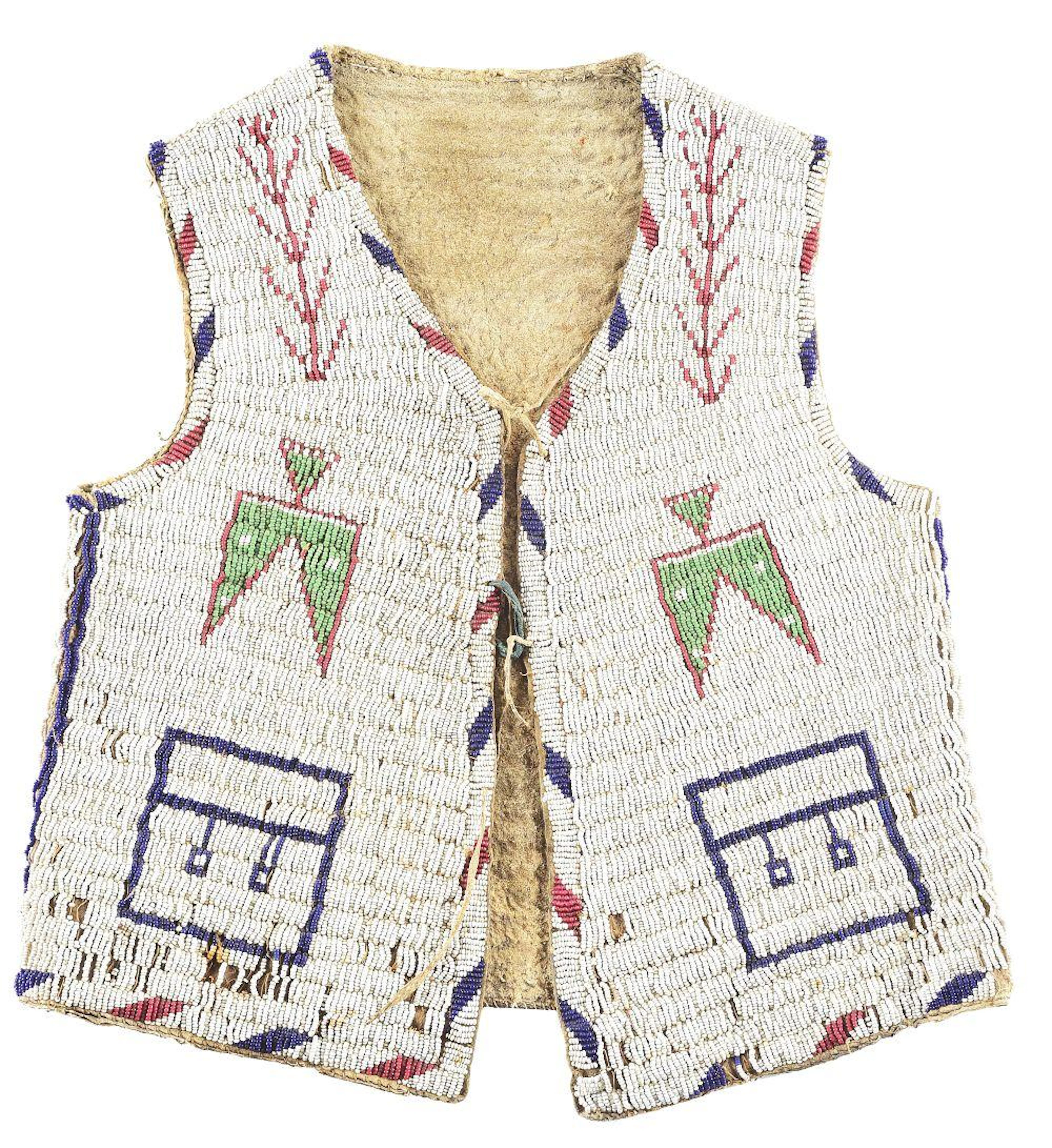 SOUIX CHILD'S BEADED VEST.