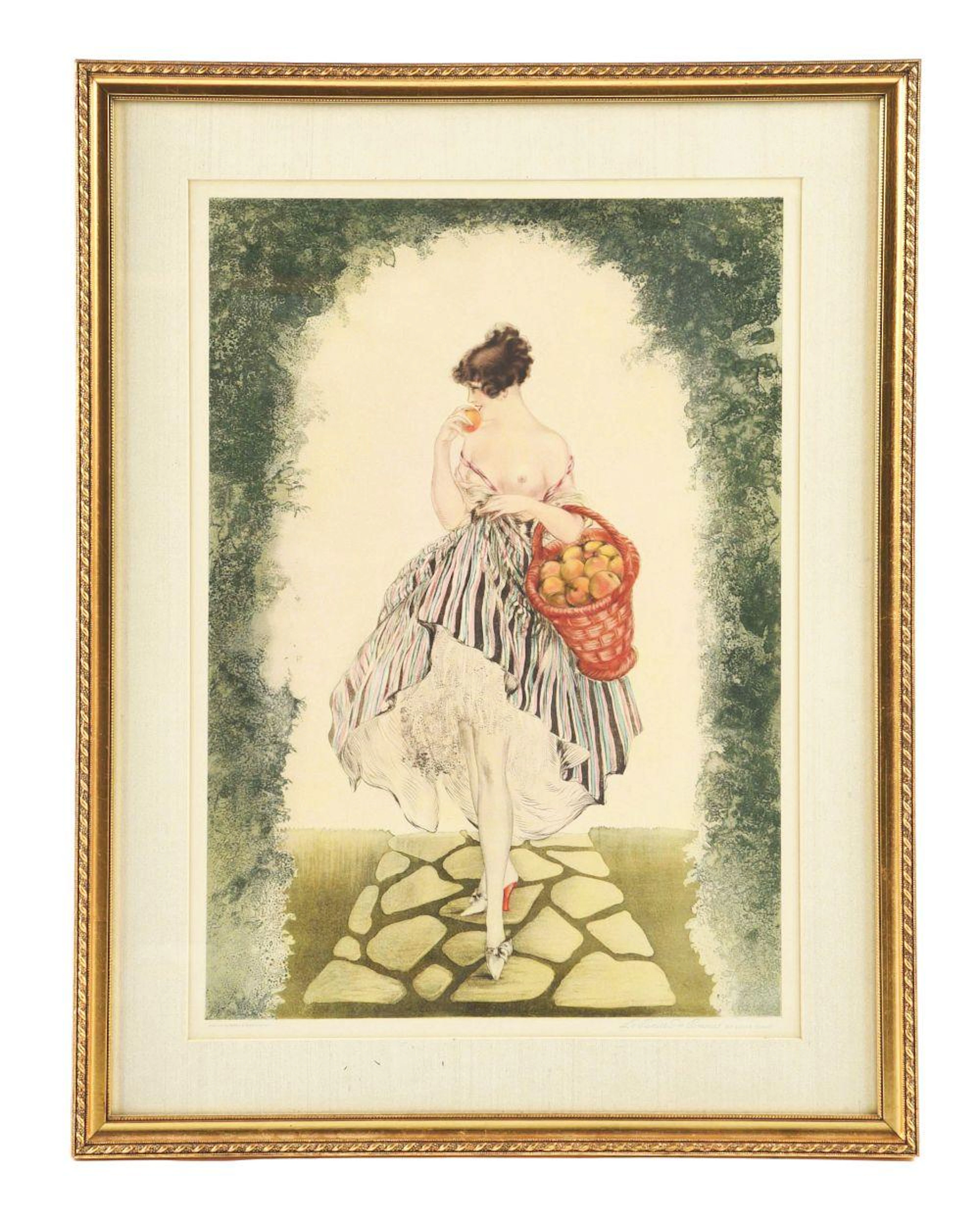 AFTER LOUIS ICART (FRENCH, 1888 - 1950 ). LE PANIER DE POMMES.