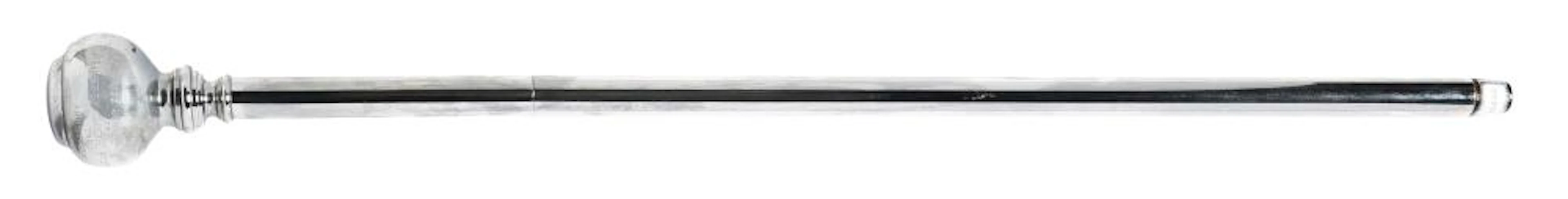 ANTIQUE GADGET GAVEL AND SWORD SYSTEM STICK CANE.