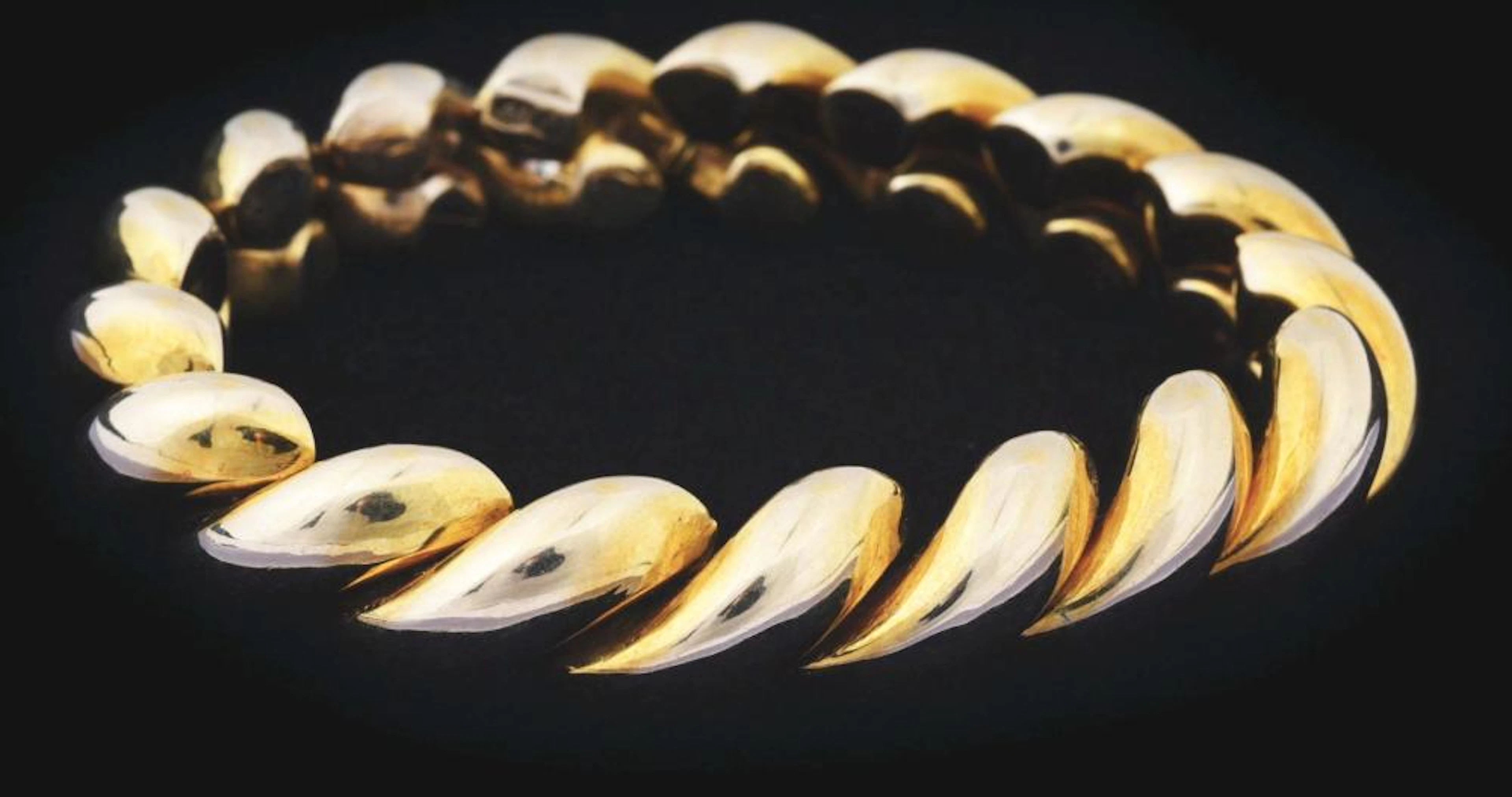 18K GOLD SAN-MARCO ESTATE JEWELRY BRACELET.