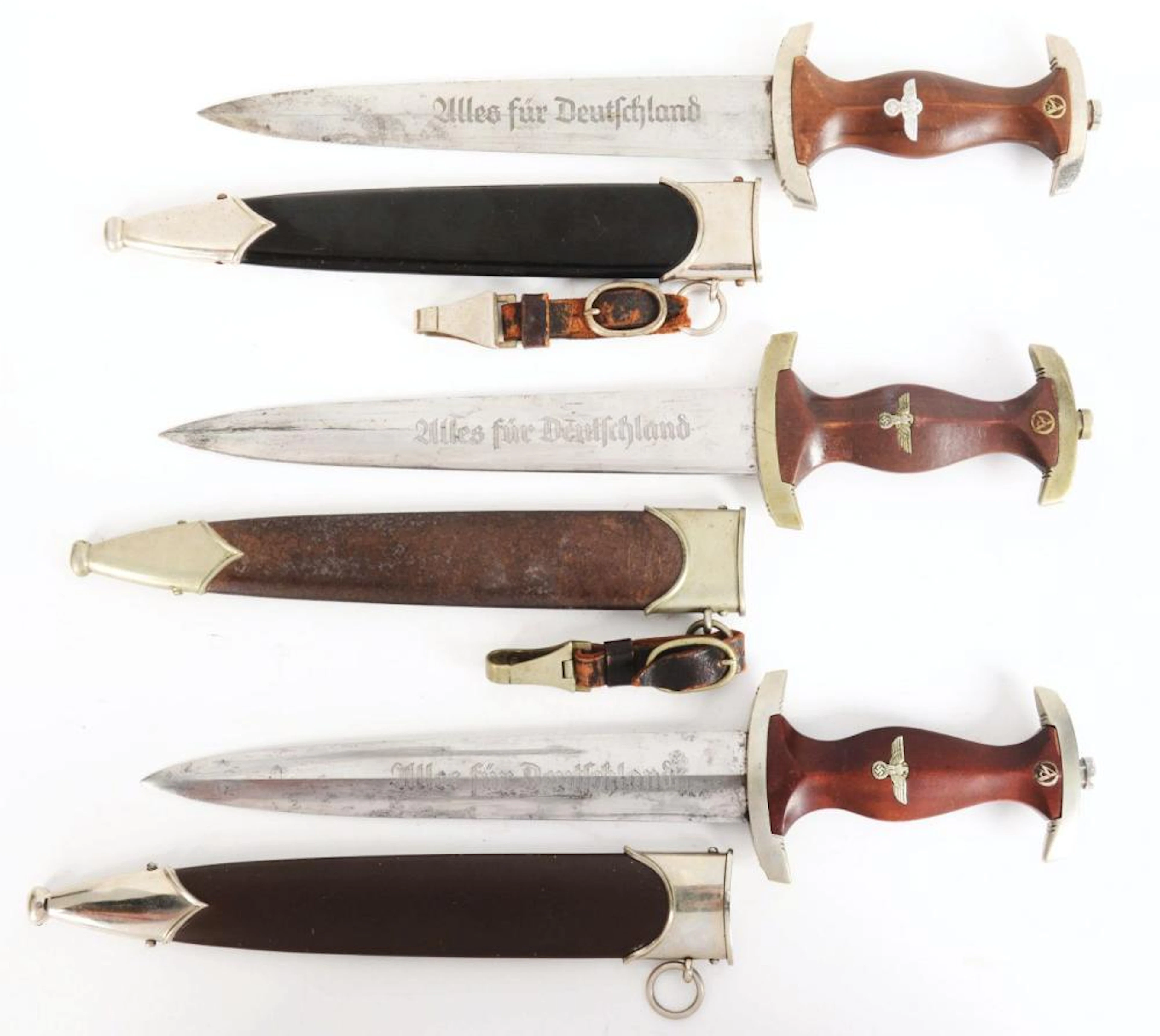 LOT OF 3: THIRD REICH SA DAGGERS.