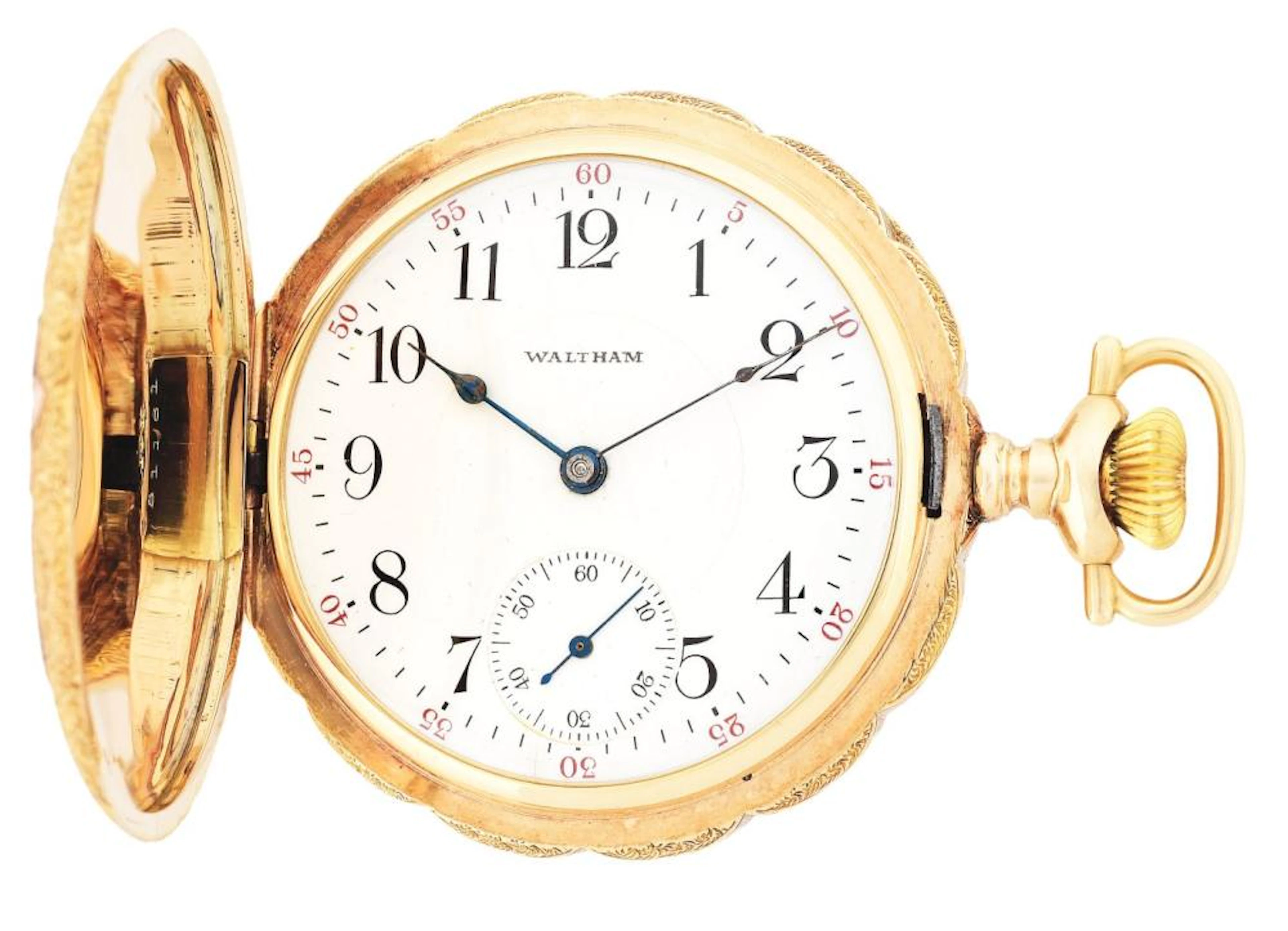 14K GOLD AMERICAN WALTHAM VANGUARD MULTICOLOR SCALLOPED...