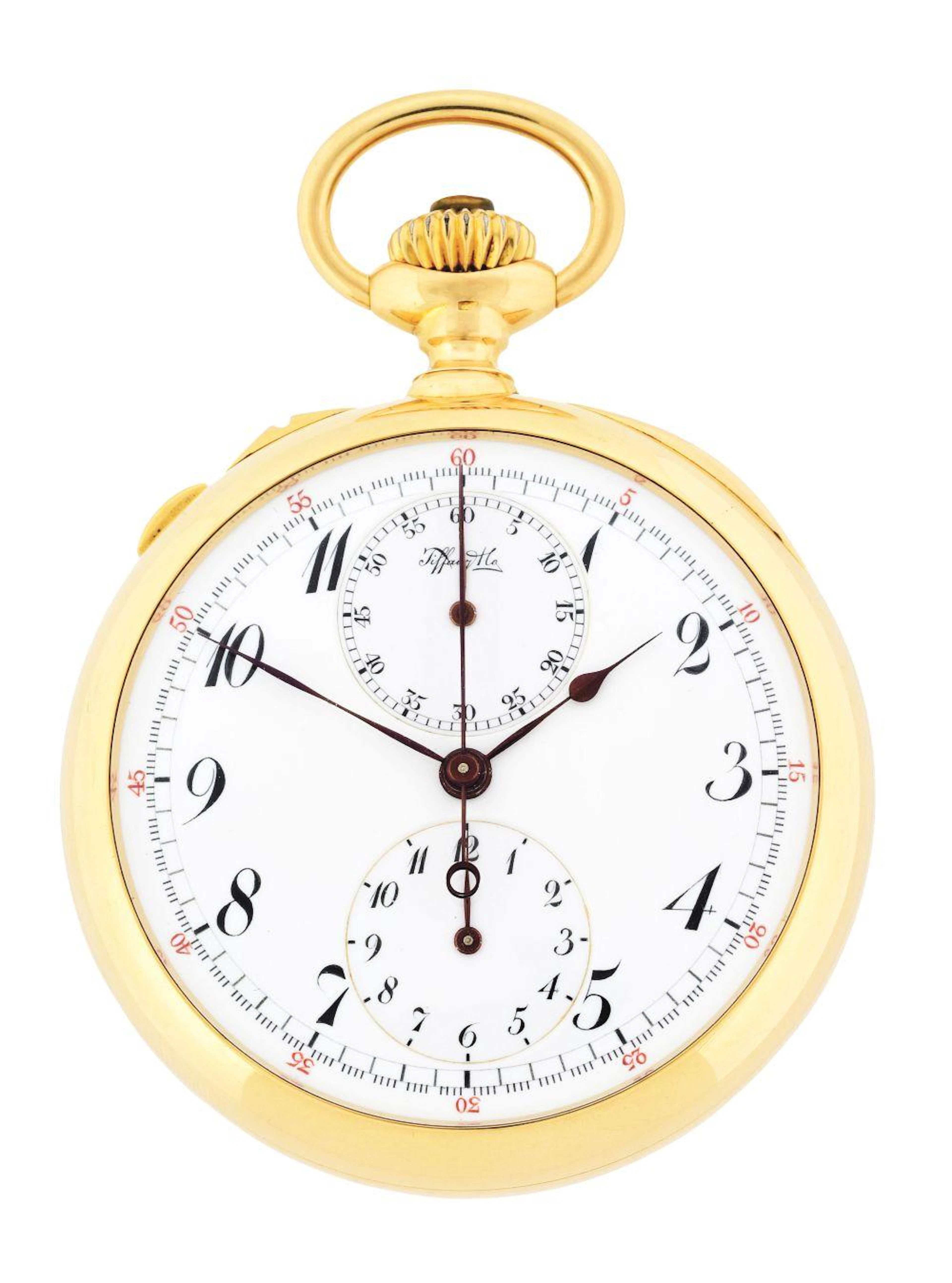 18K GOLD TIFFANY & CO SWISS SPLIT-SECOND RATTRAPANTE...