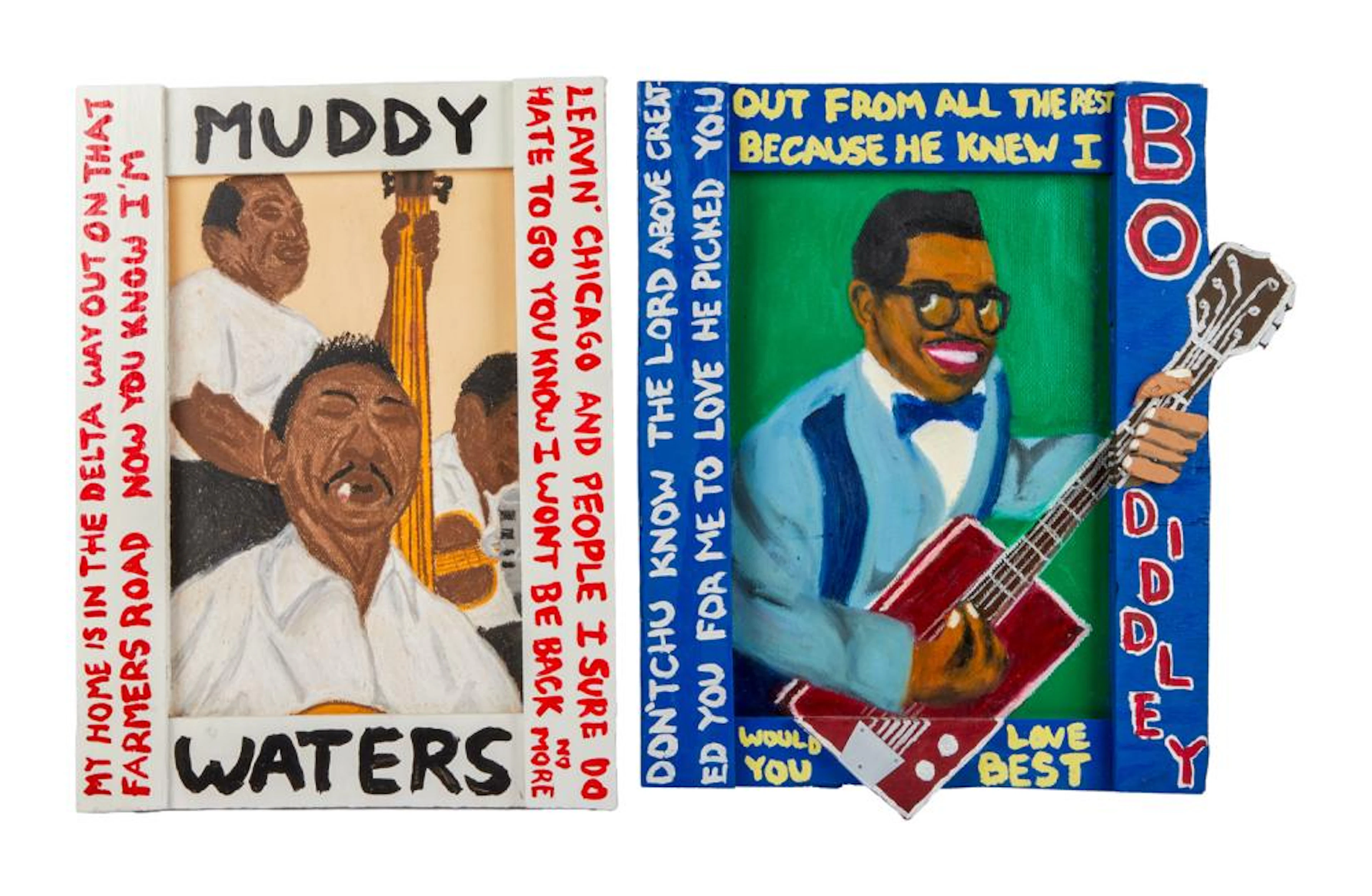 ZZ TOP | DUSTY HILL FOLK ART PAINTINGS OF BLUES MUSICIANS