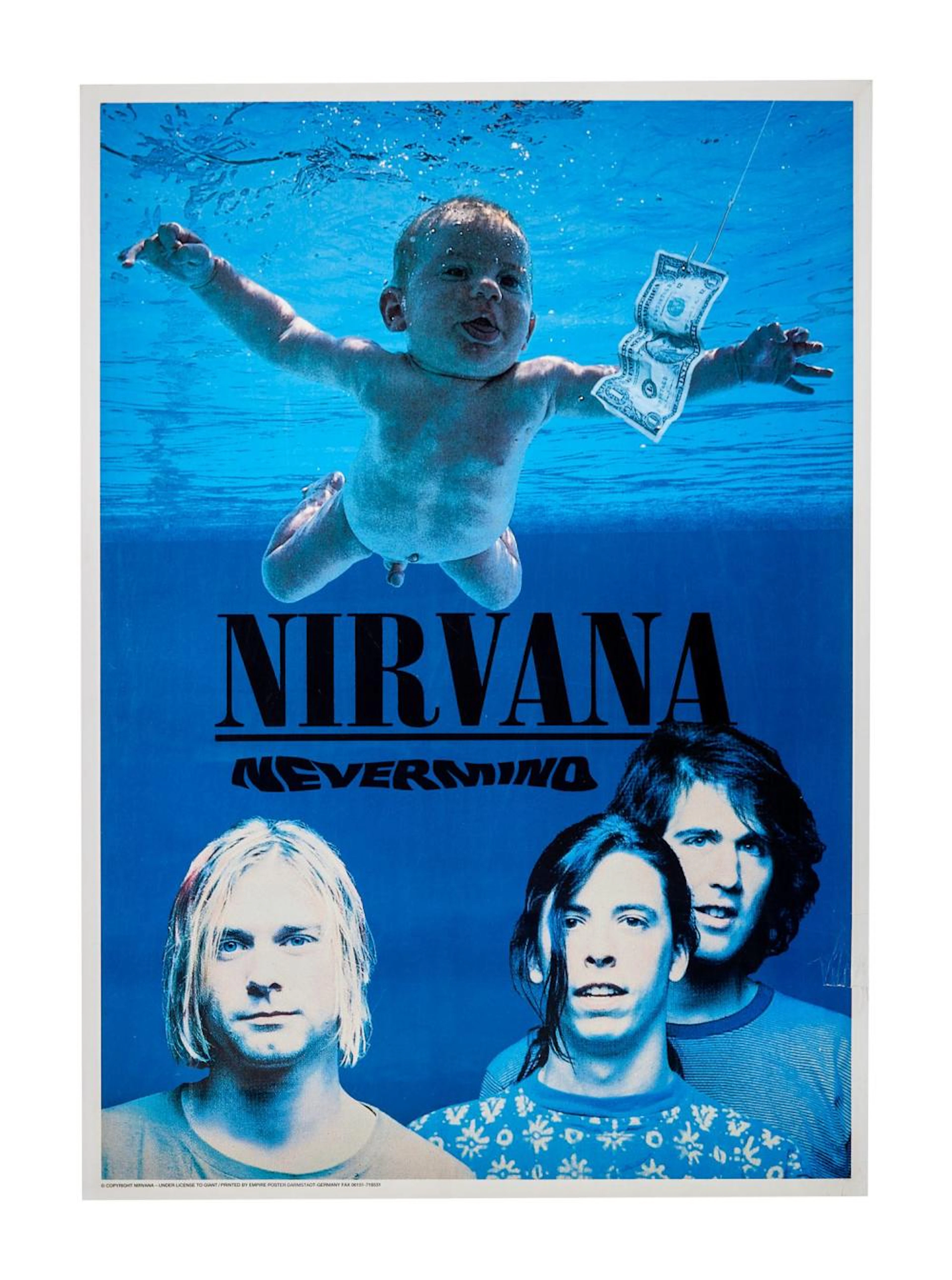 IRVANA | 1991 "NEVERMIND" BAND POSTER