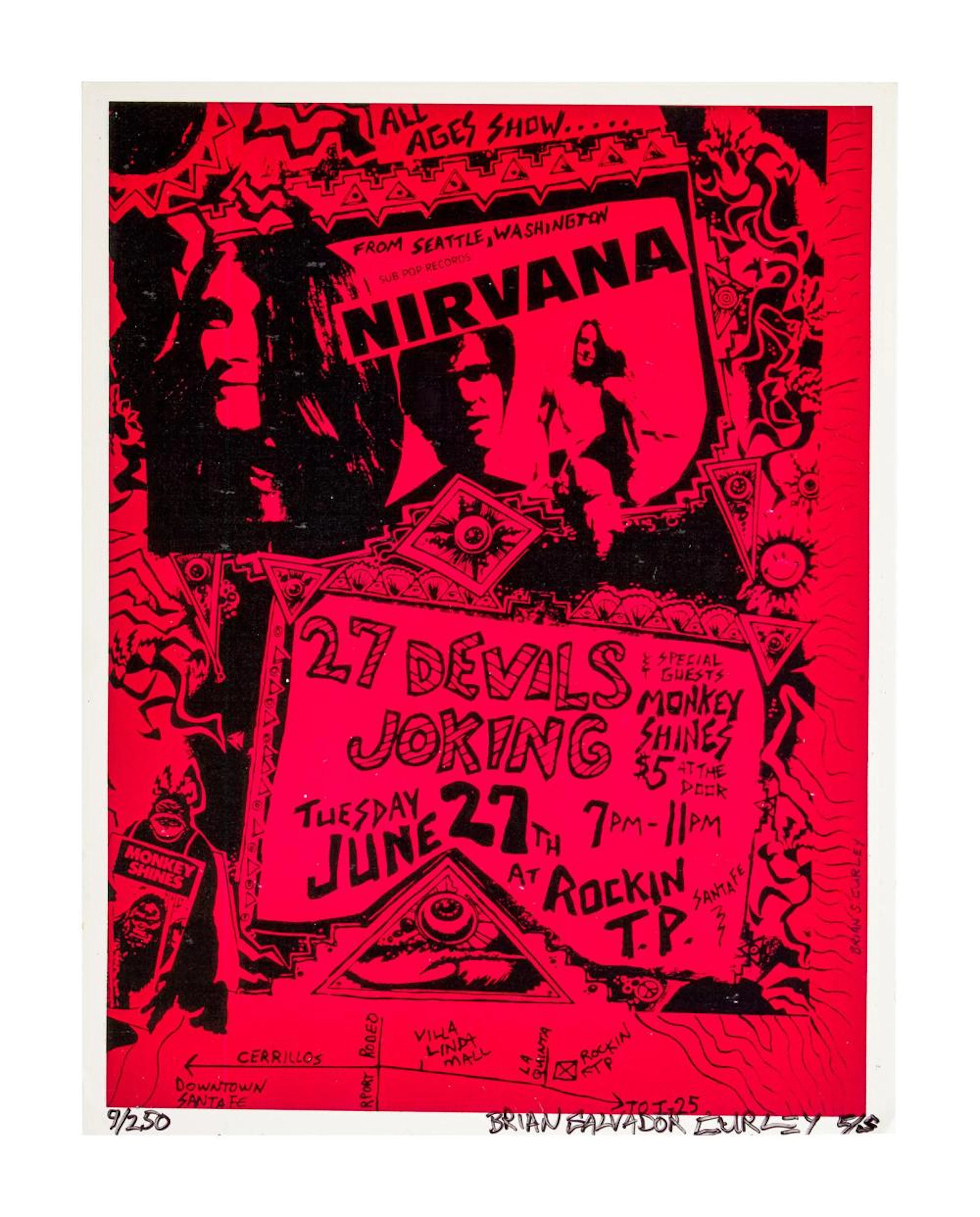 IRVANA | ARTIST-SIGNED 1989 "NIRVANA AND 27 DEVILS...