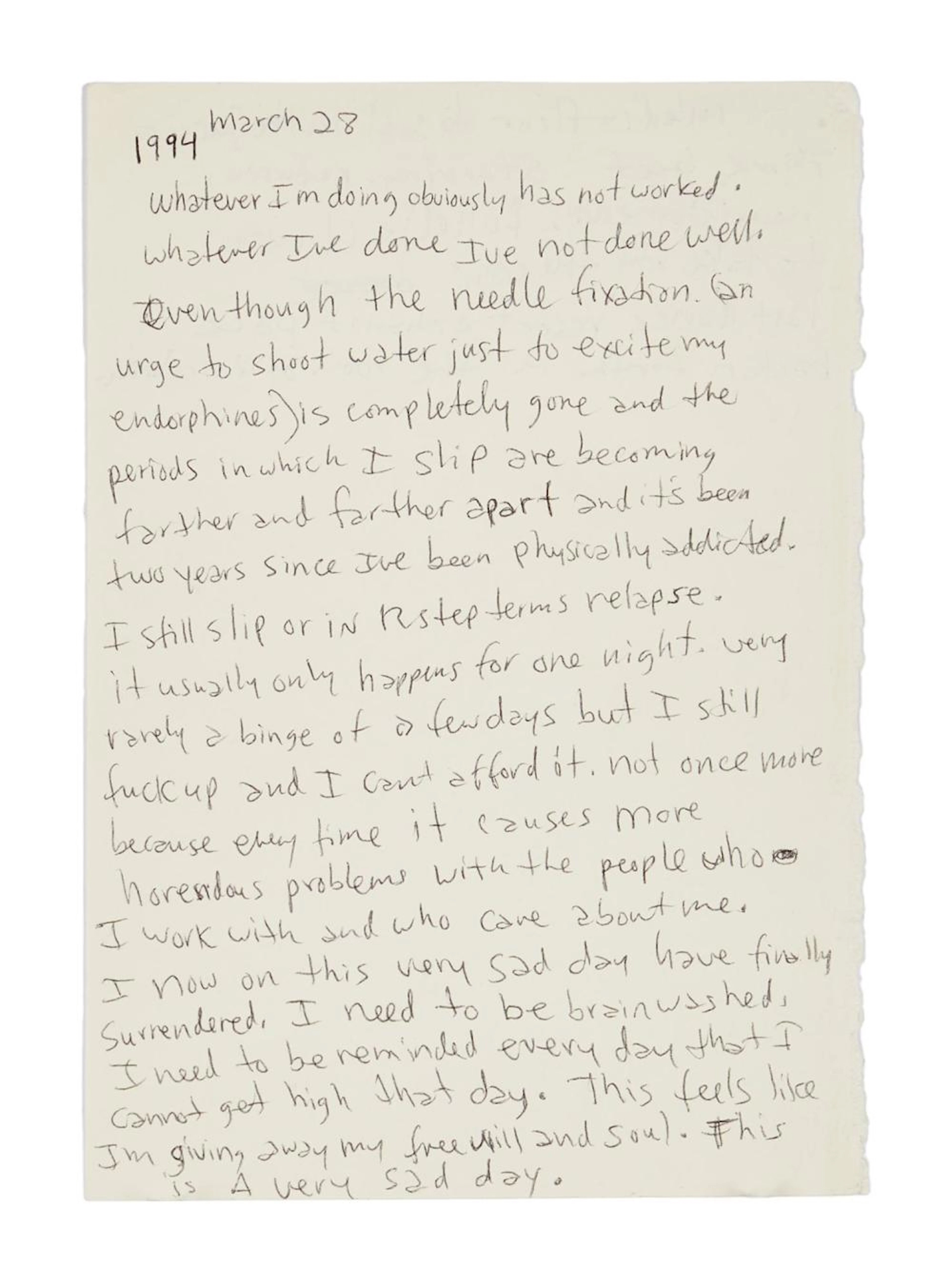 IRVANA | KURT COBAIN HANDWRITTEN JOURNAL PAGES