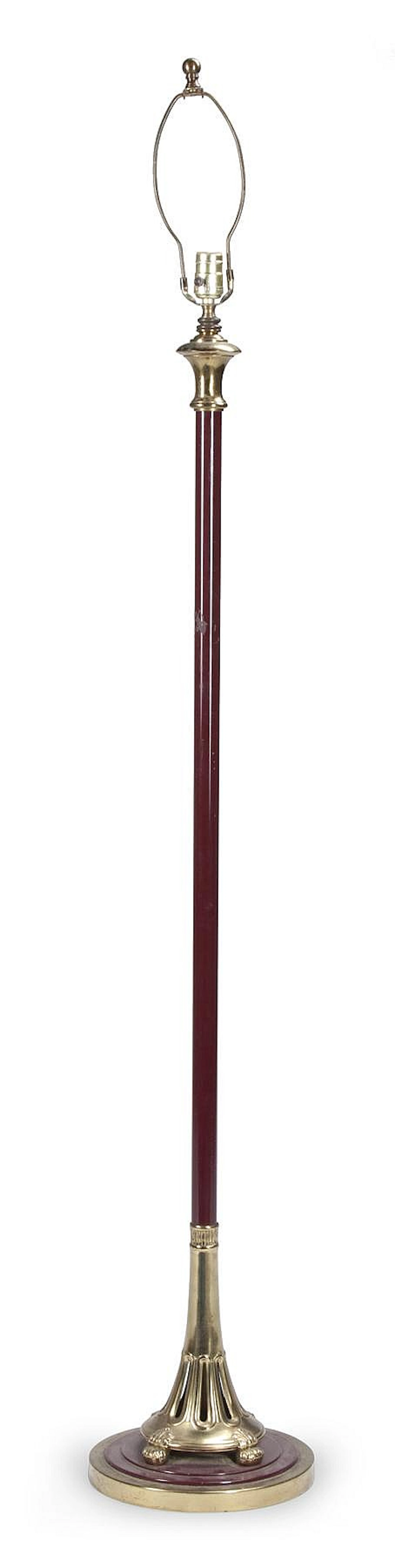 GRETA GARBO BURGUNDY FLOOR LAMP