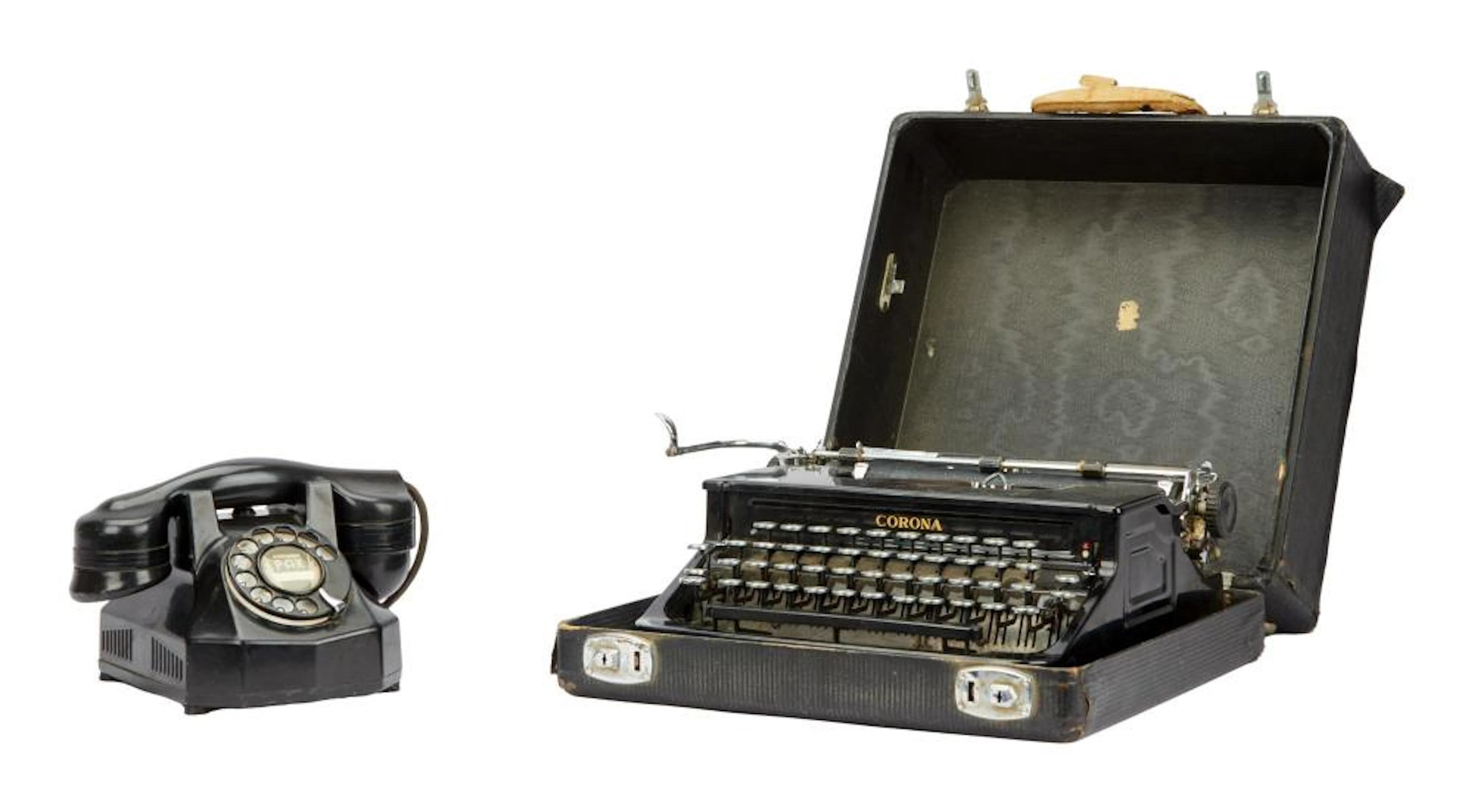 FRANK ZAPPA | CORONA SILENT TYPEWRITER AND ROTARY PHONE