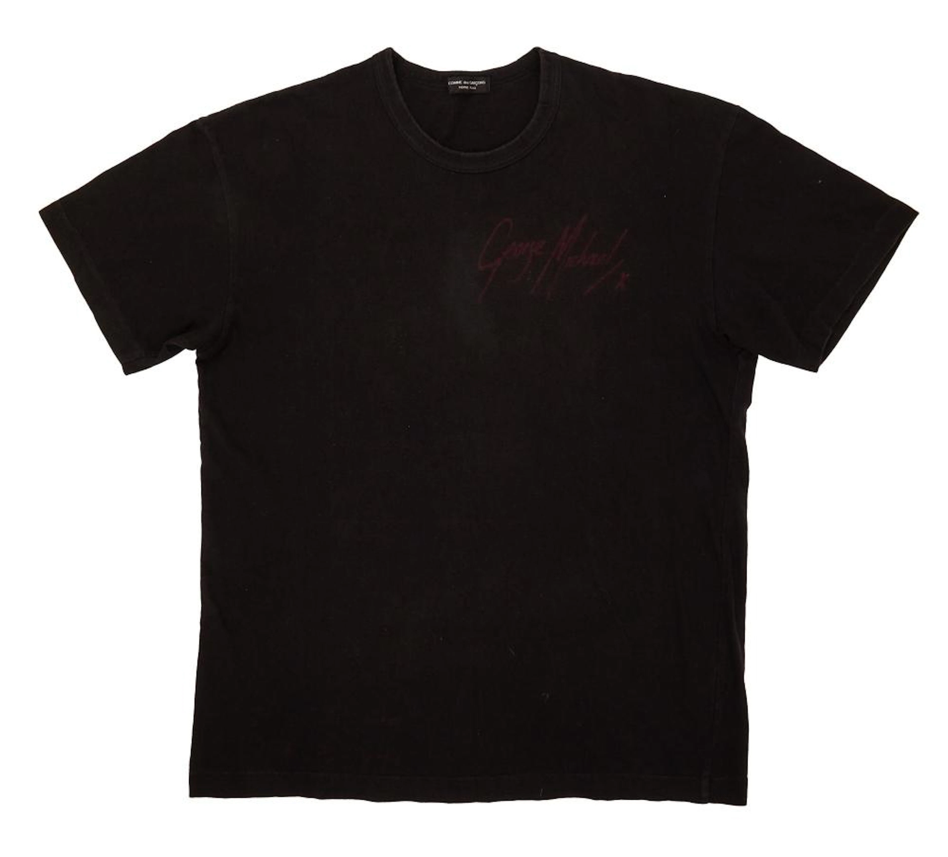 GEORGE MICHAEL | COMME DES GARCONS WORN AND SIGNED T-SHIRT