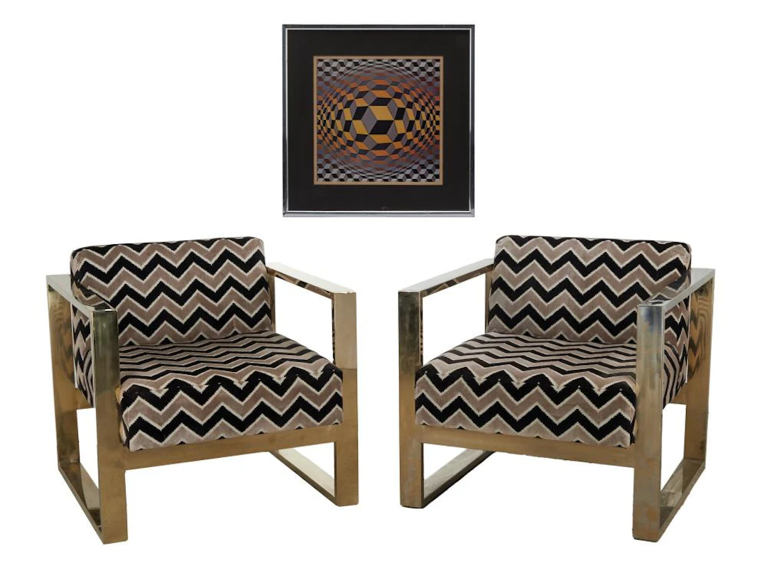 ZAPPA FAMILY | MID-CENTURY STYLE CHAIRS AND OPART POSTER