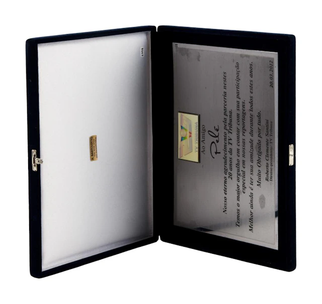 PELE: TV TRIBUNA TRIBUTE PLAQUE