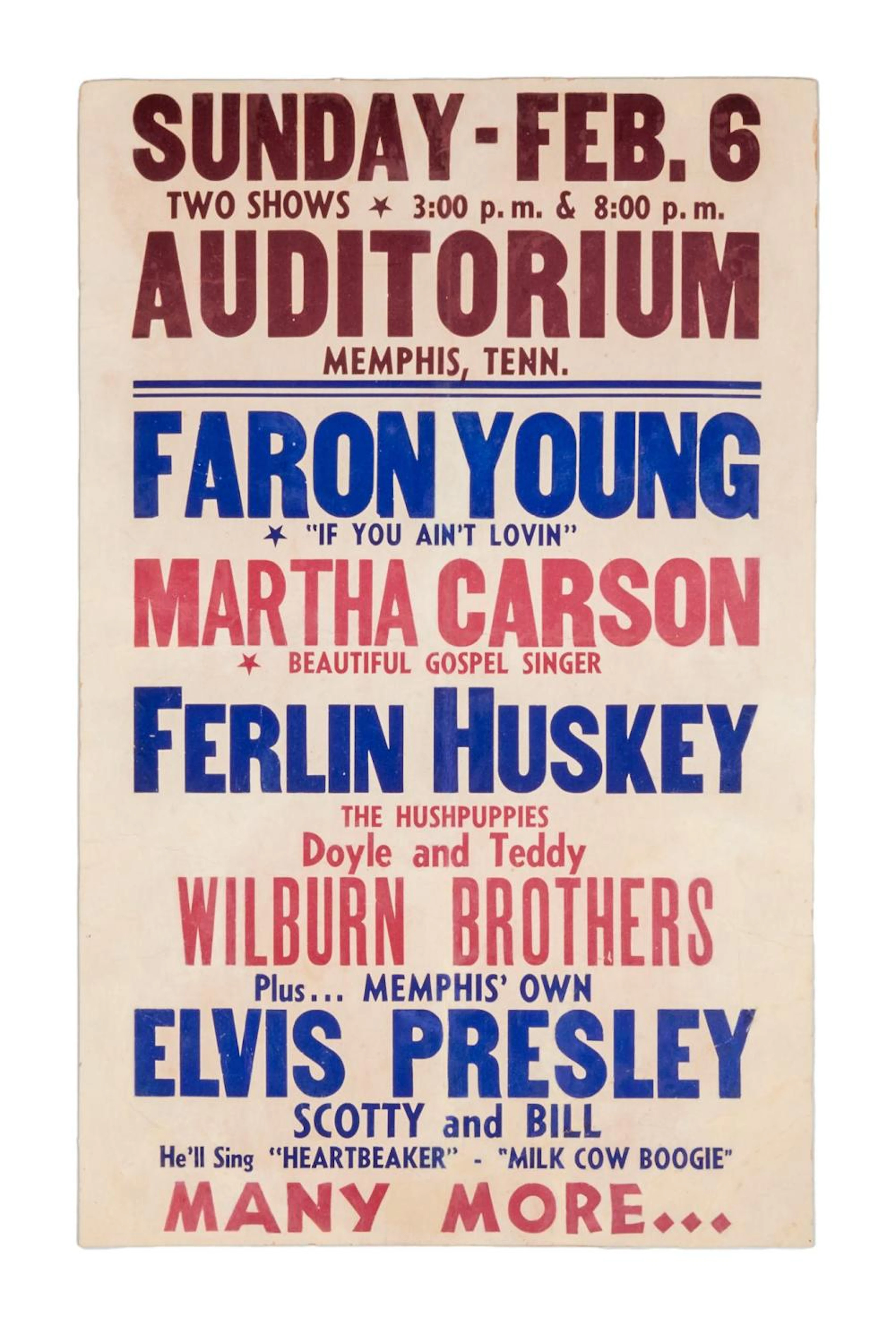 ELVIS PRESLEY | 1955 SUN RECORDS CONCERT POSTER