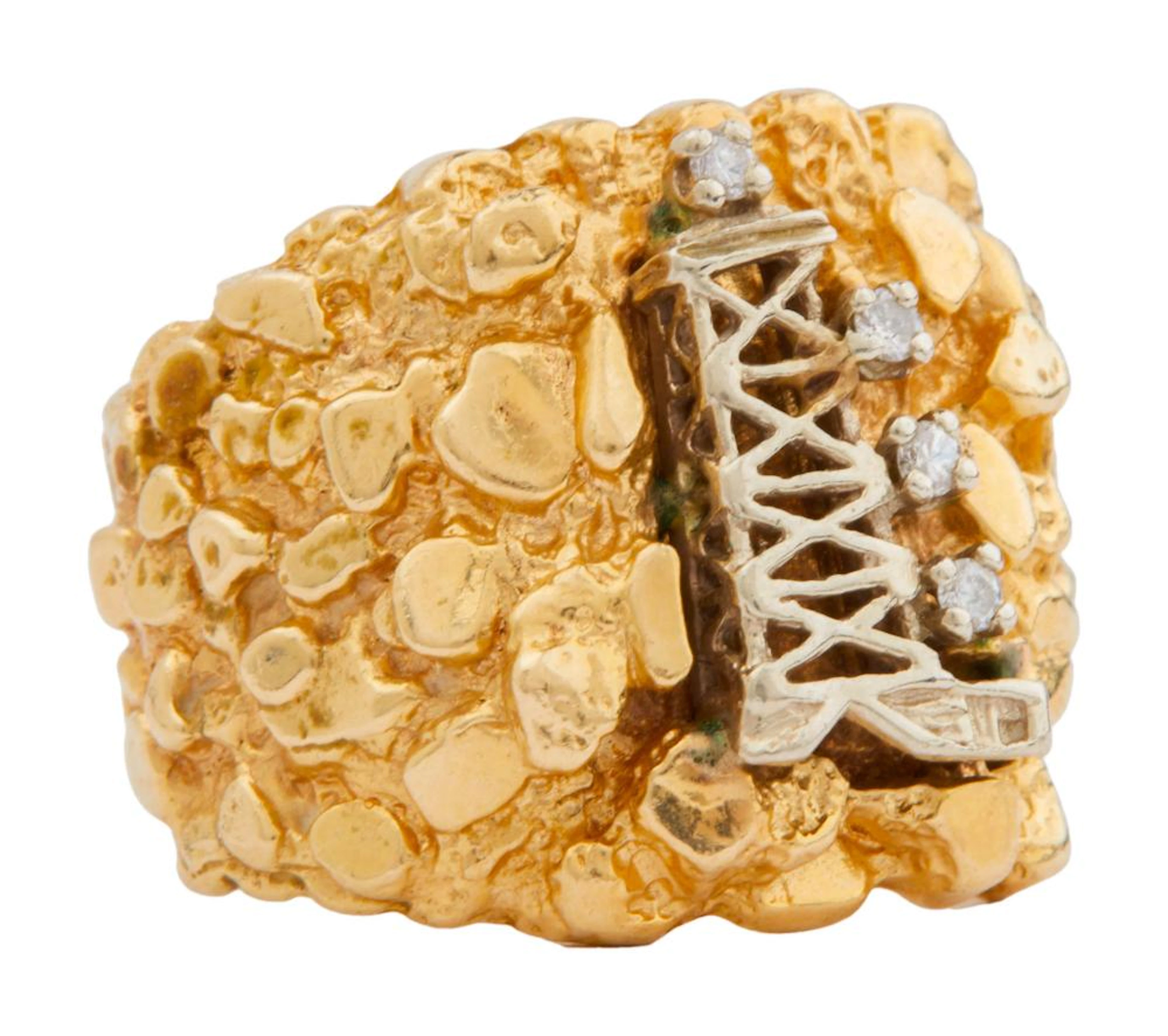 ZZ TOP | DUSTY HILL COMMISSIONED OIL DERRICK NUGGET RING