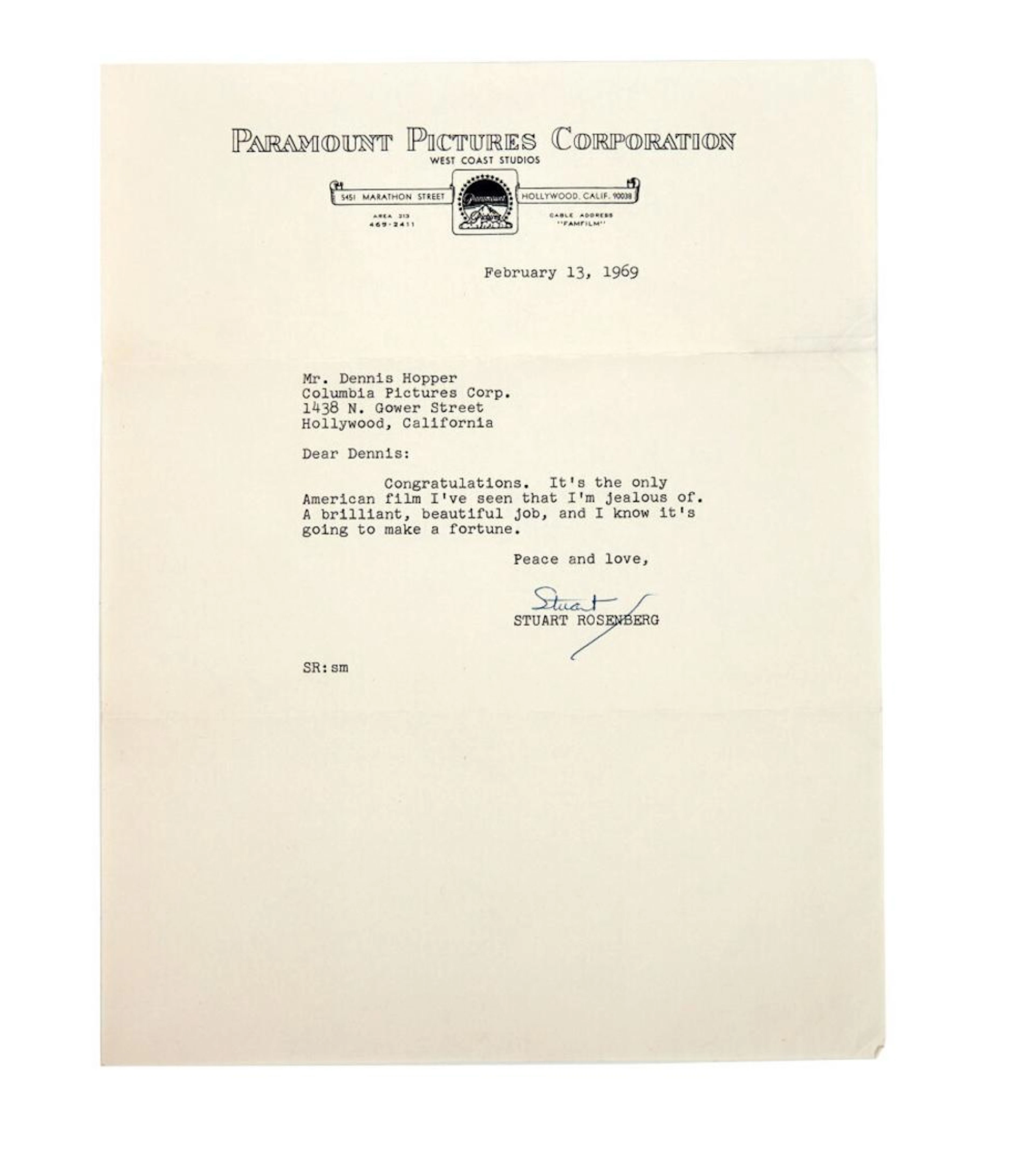 DENNIS HOPPER | SIGNED GEORGE HILL AND STUART ROSENBERG...