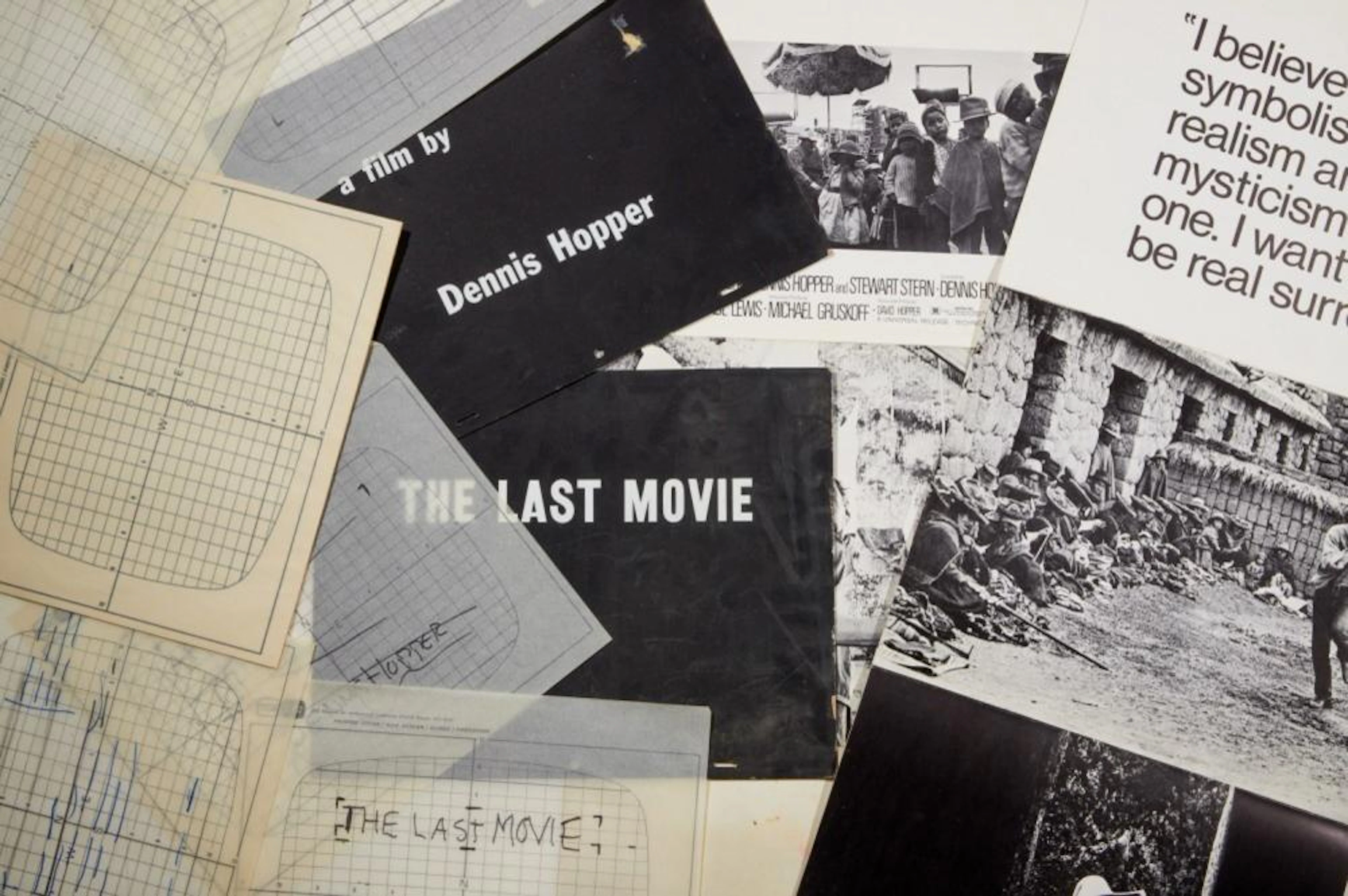 DENNIS HOPPER | "THE LAST MOVIE" PROMO BOOKS AND TITLE CARDS WITH OVERSIZE PHOTO