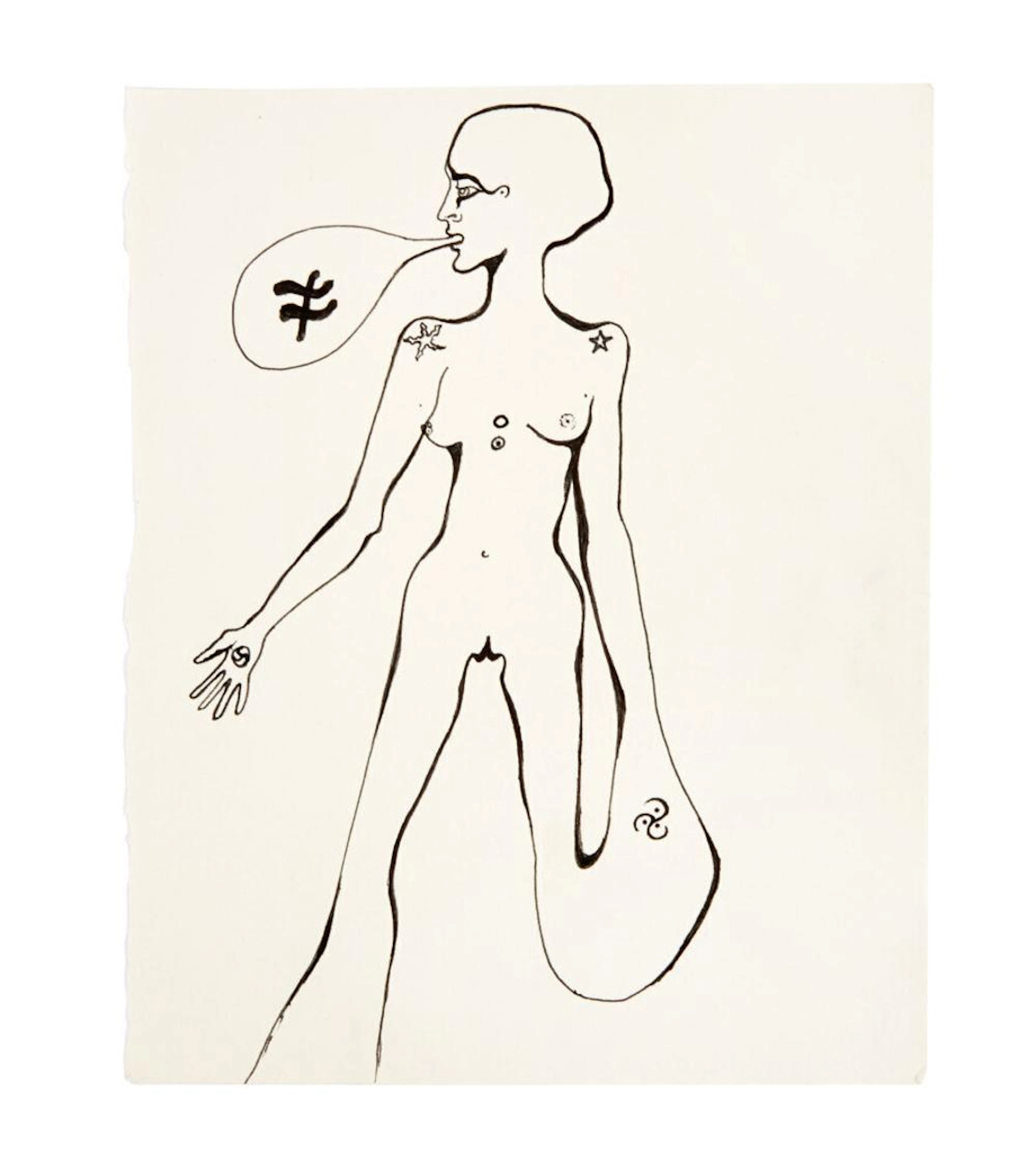 DENNIS HOPPER | ORIGINAL NUDE DRAWING
