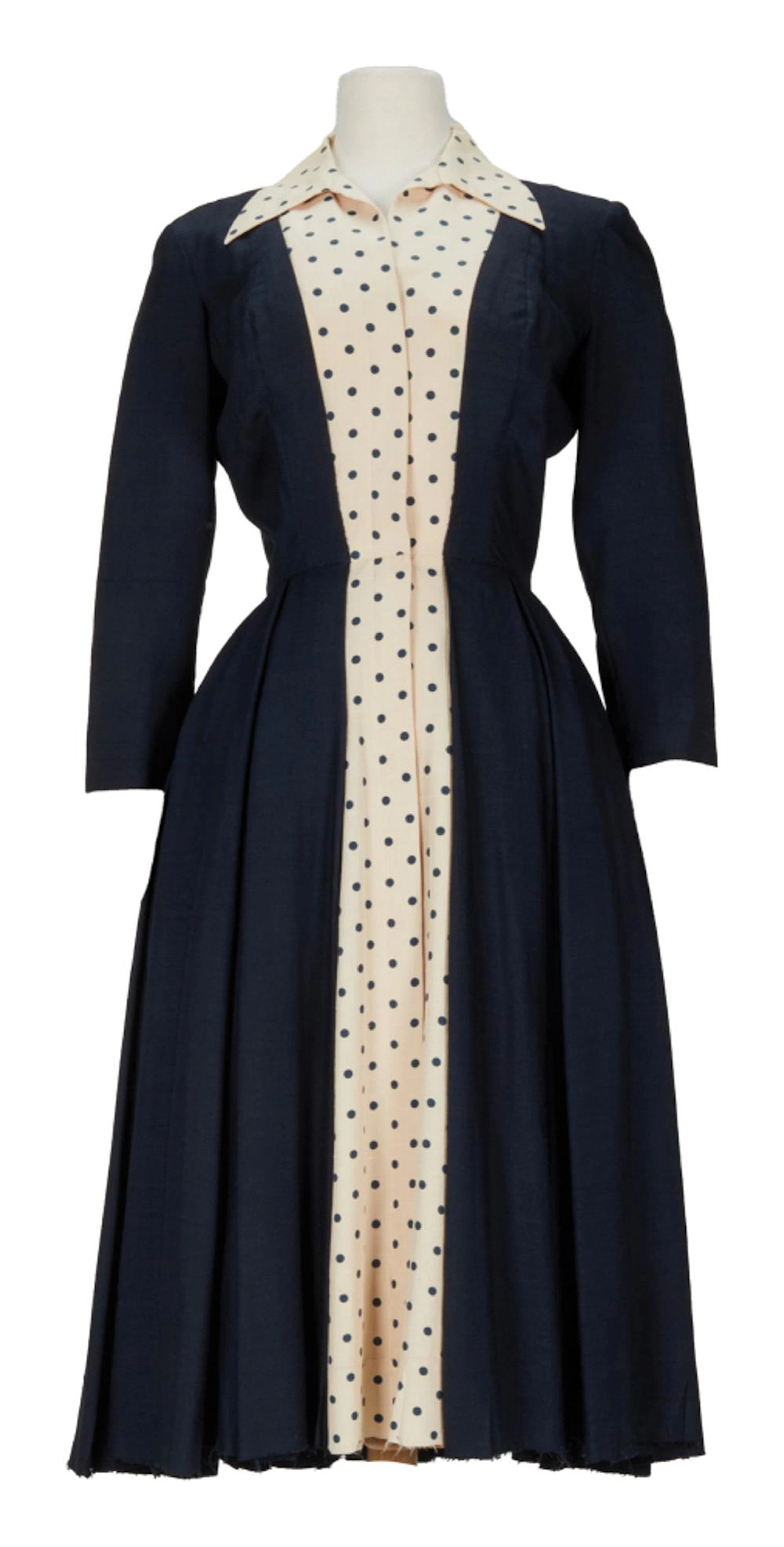 MAUREEN O'HARA | "MIN WEAD" "THE WINGS OF EAGLES" NAVY-BLUE DAY-DRESS COSTUME