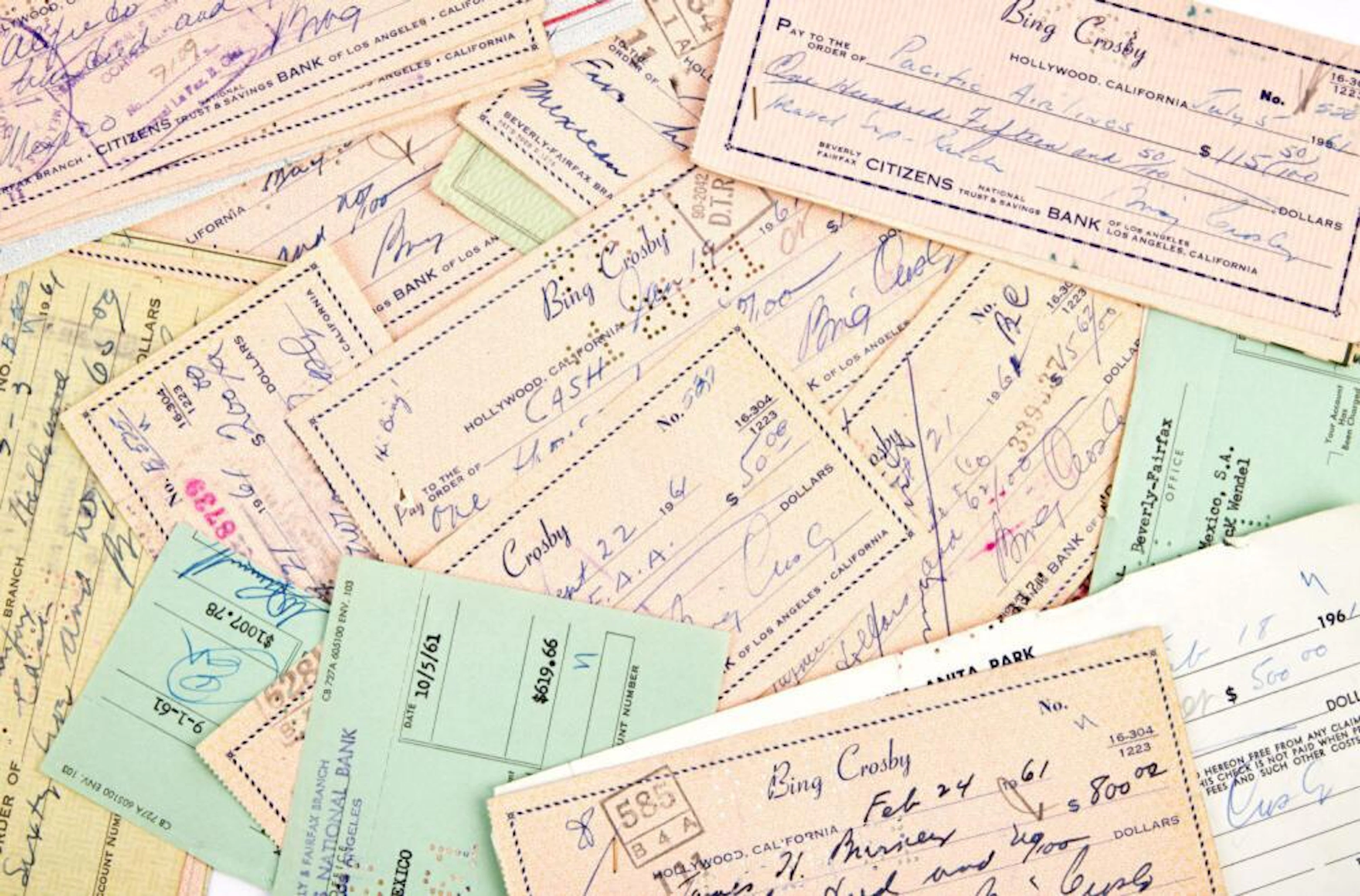 BING CROSBY | 1961 SIGNED CHECKS