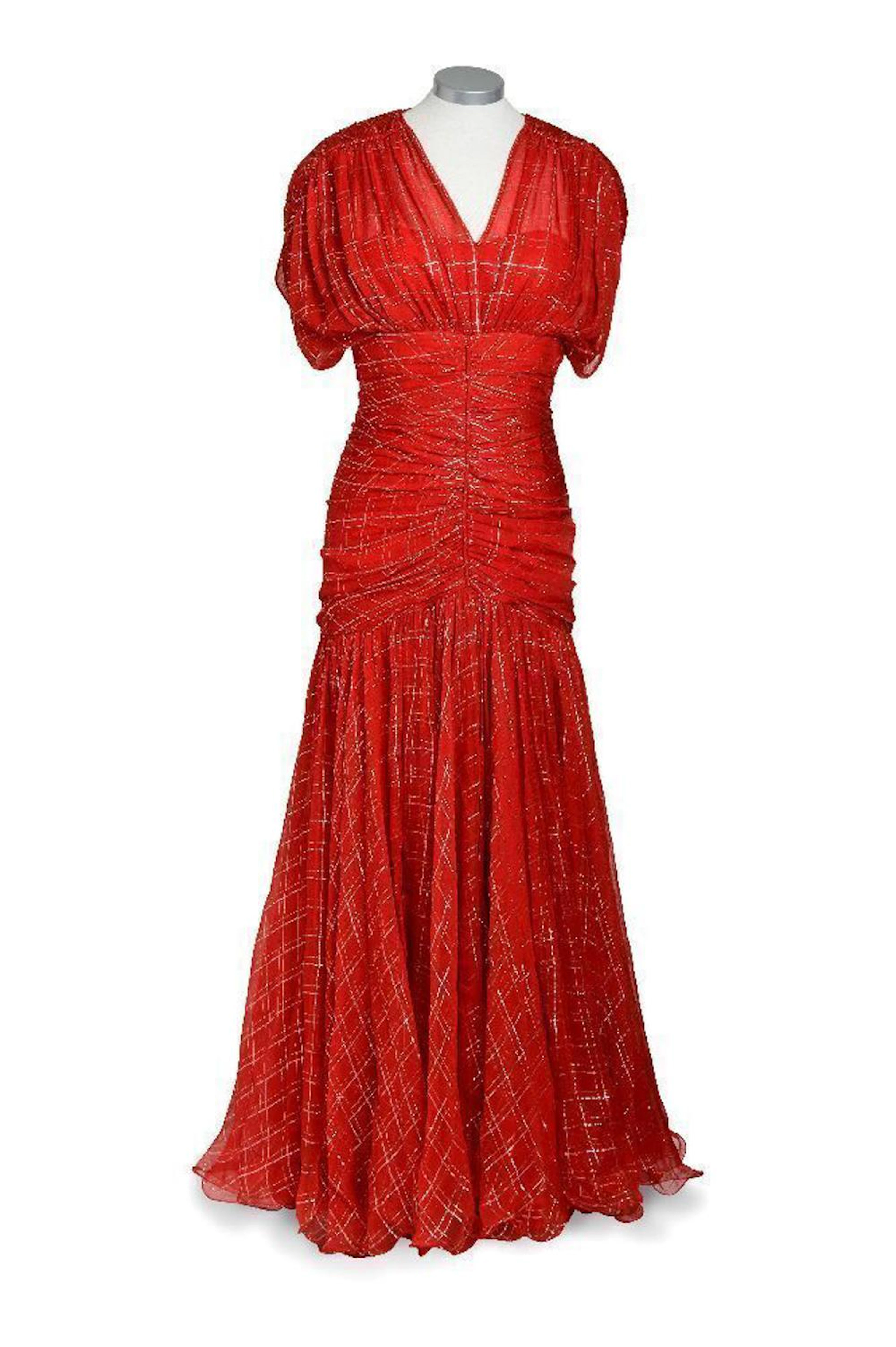 PRINCESS DIANA | PREMIERE WORN BRUCE OLDFIELD SILK GOWN (WITH PAPER DOLL BOOK)