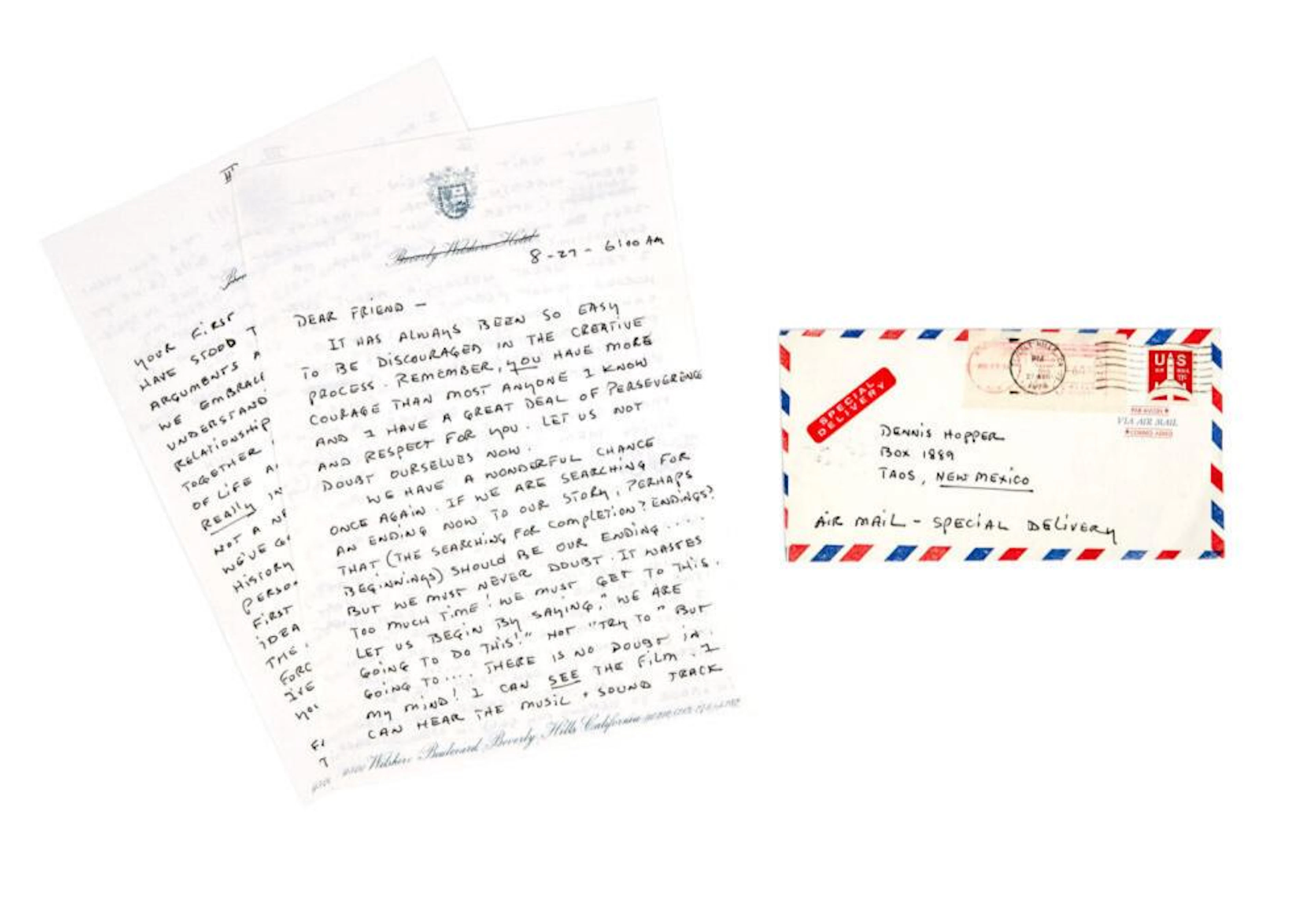 DENNIS HOPPER | 1973 PETER FONDA HANDWRITTEN LETTER (B)