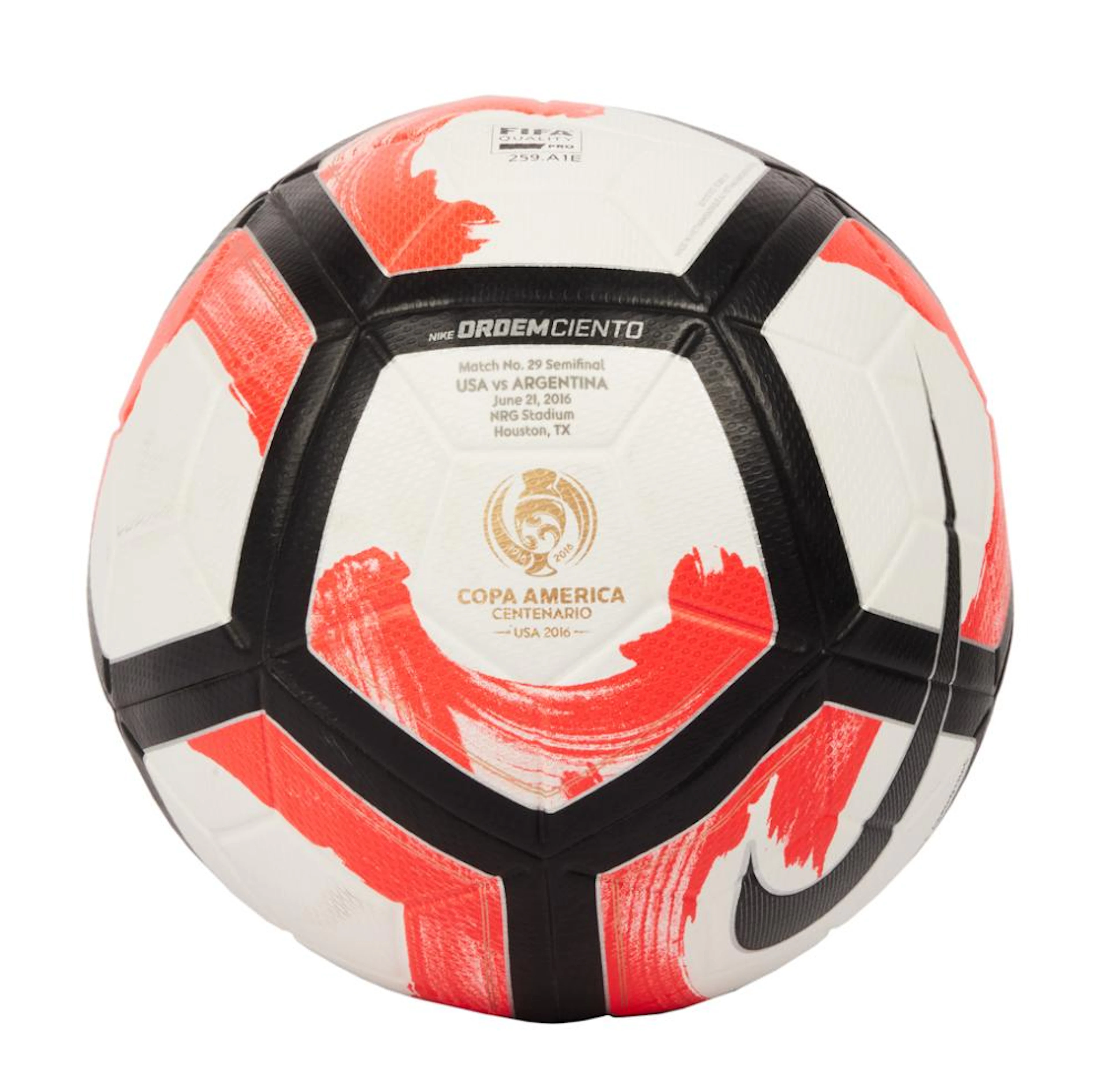 COPA AMERICA: 2016 ARGENTINA VS UNITED STATES SEMI-FINALS MATCH-USED BALL