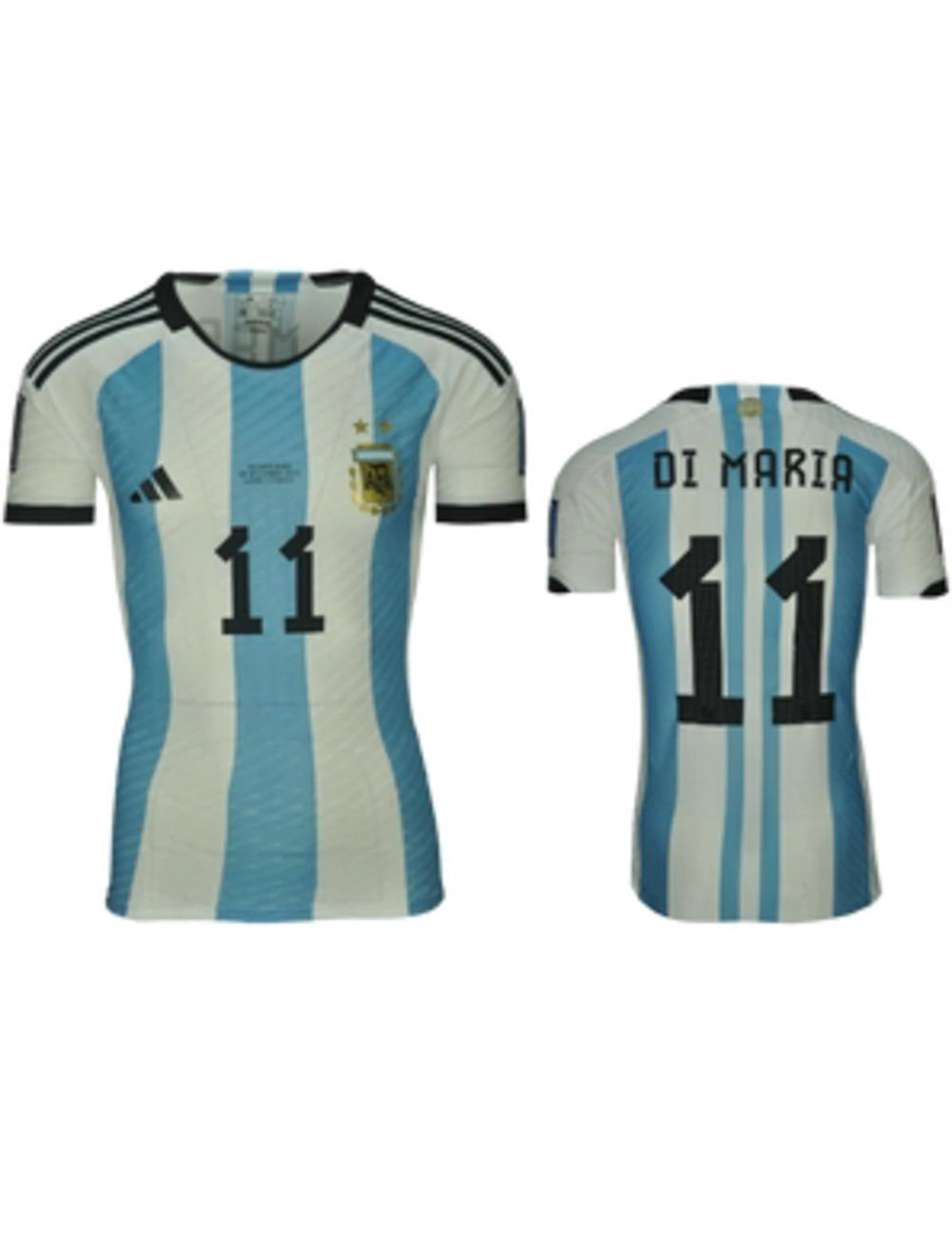 ANGEL DI MARIA: MATCH-ISSUED 2022 WORLD CUP ARGENTINA JERSEY (MEARS)