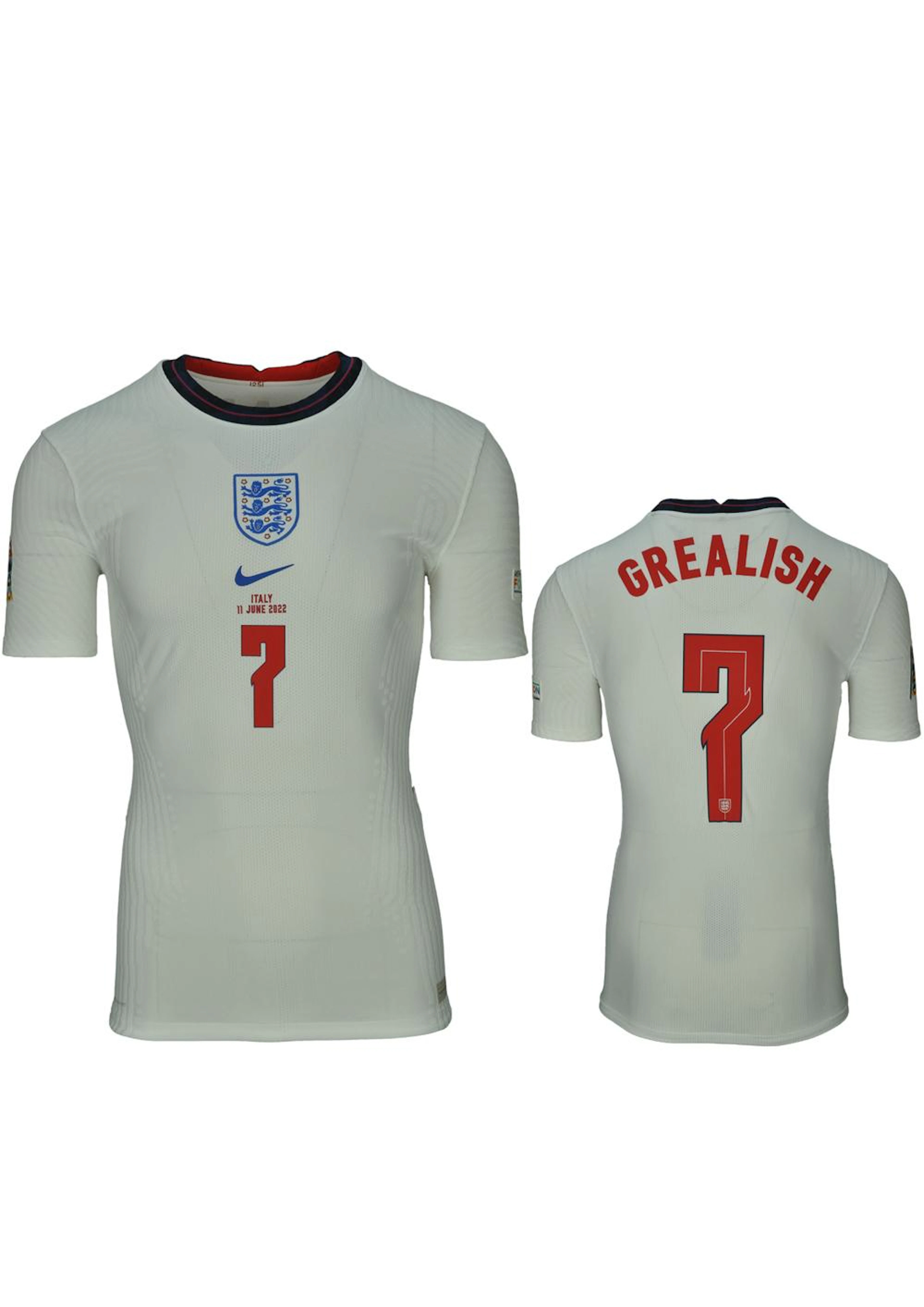 JACK GREALISH: MATCH-WORN 2020-22 ENGLAND JERSEY
