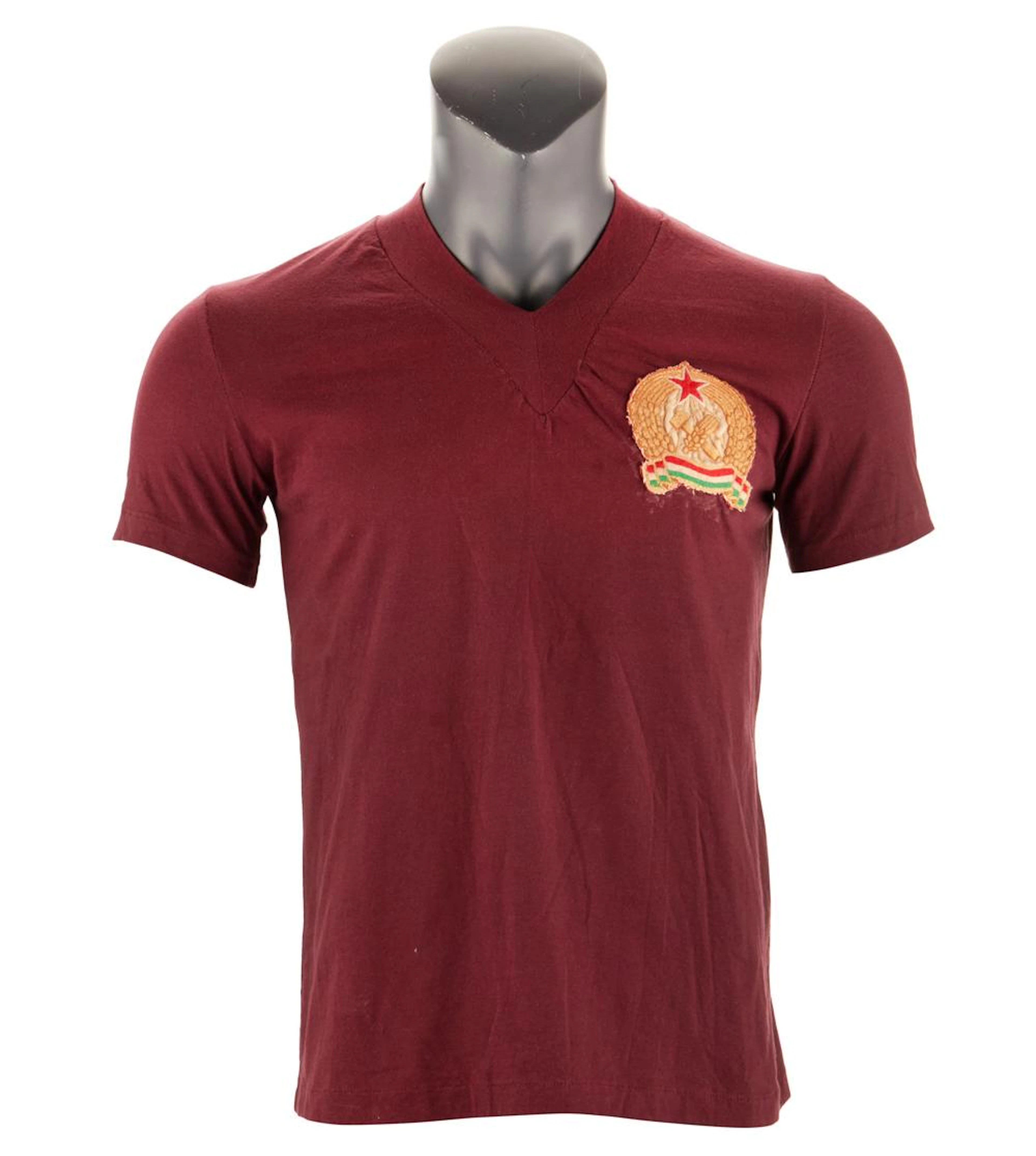 FERENC PUSKAS: SIGNED 1940S HUNGARY JERSEY
