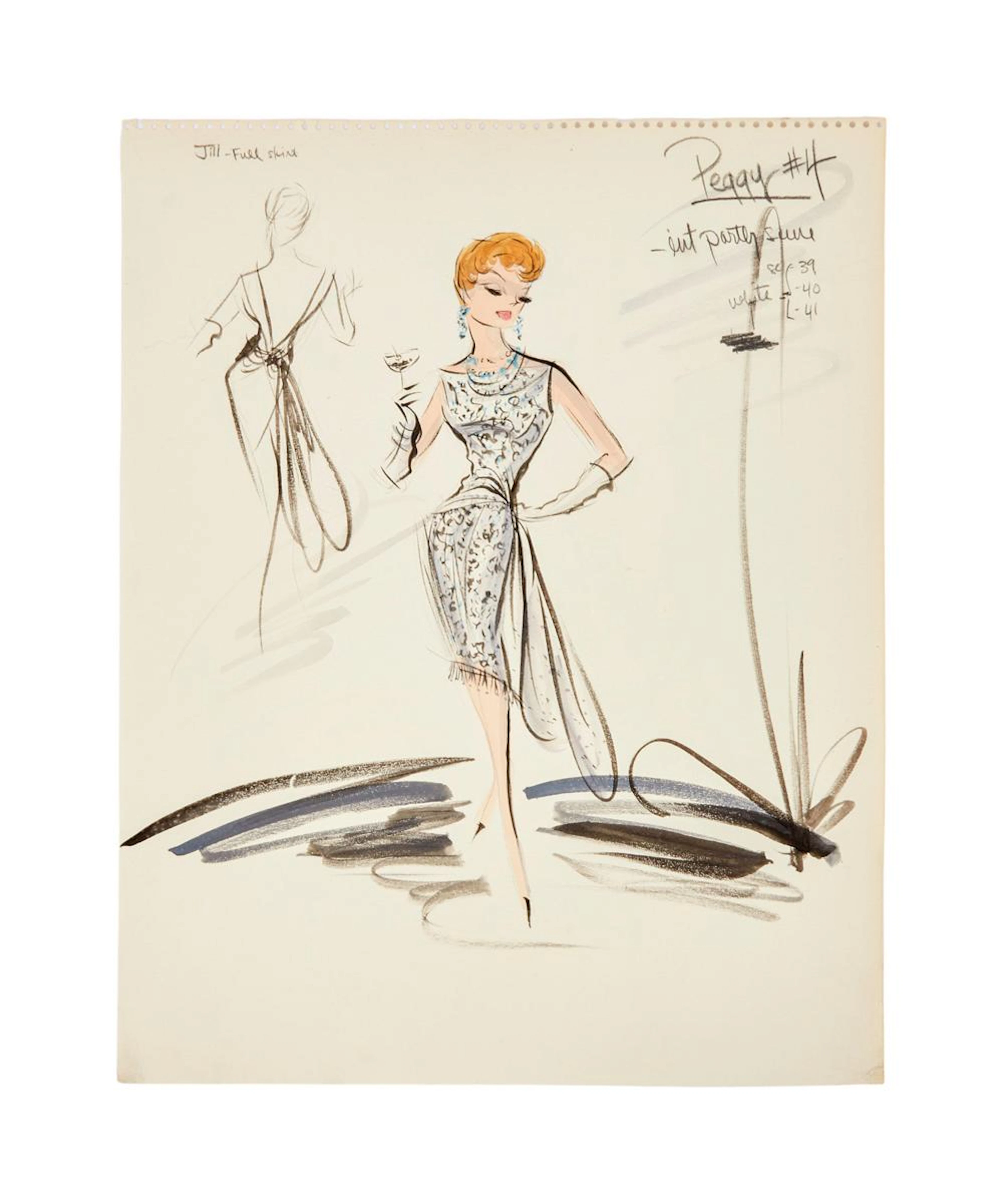 Jill St. John | "Come Blow Your Horn" Edith Head Costume Illustratio