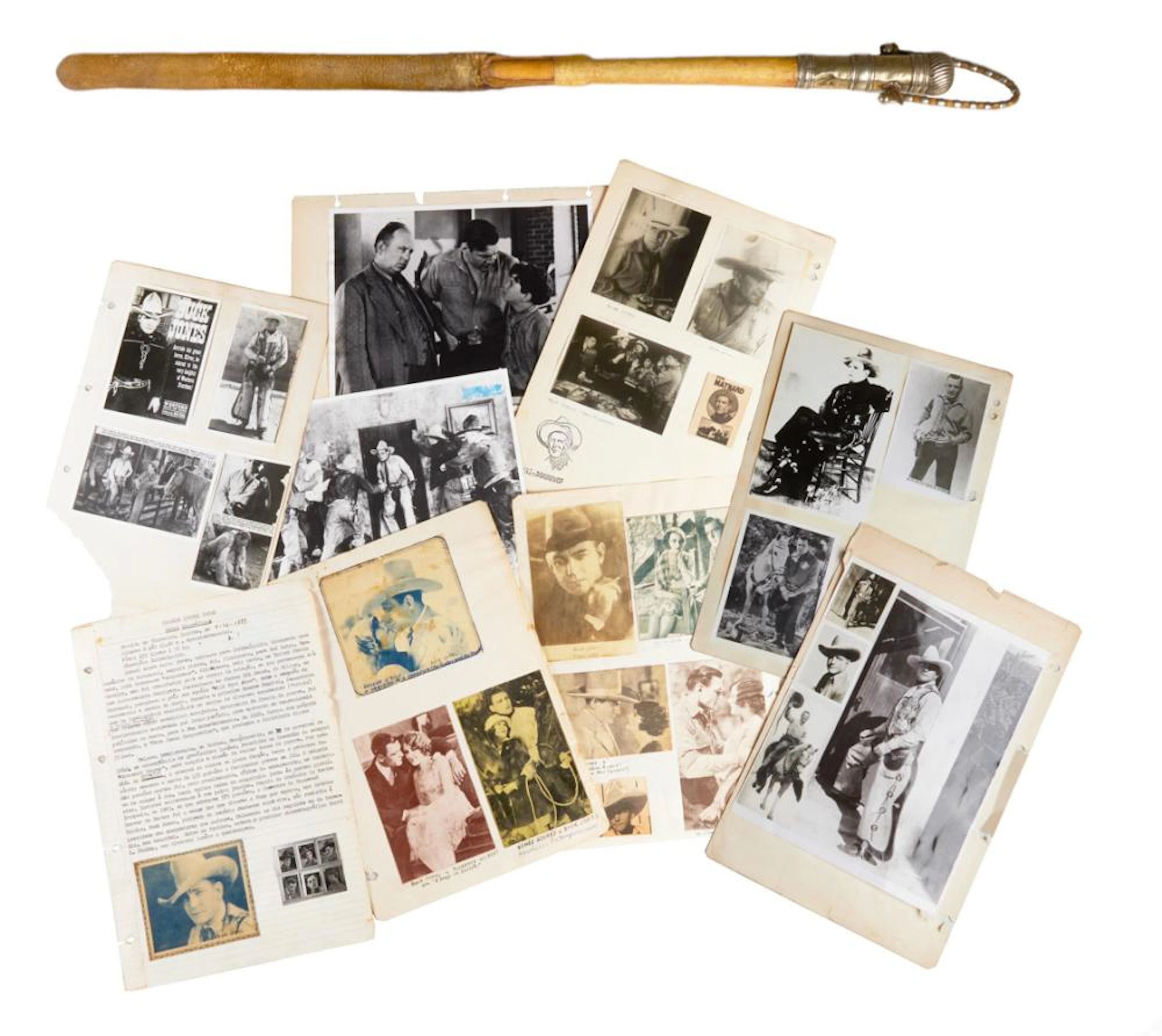 Buck Jones | Silver Handle Truncheon Whip
