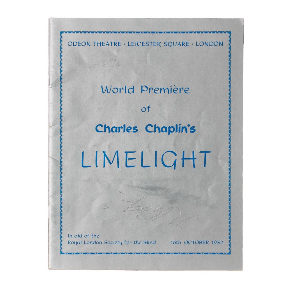 Charlie Chaplin | Signed "Limelight" World Premiere Program