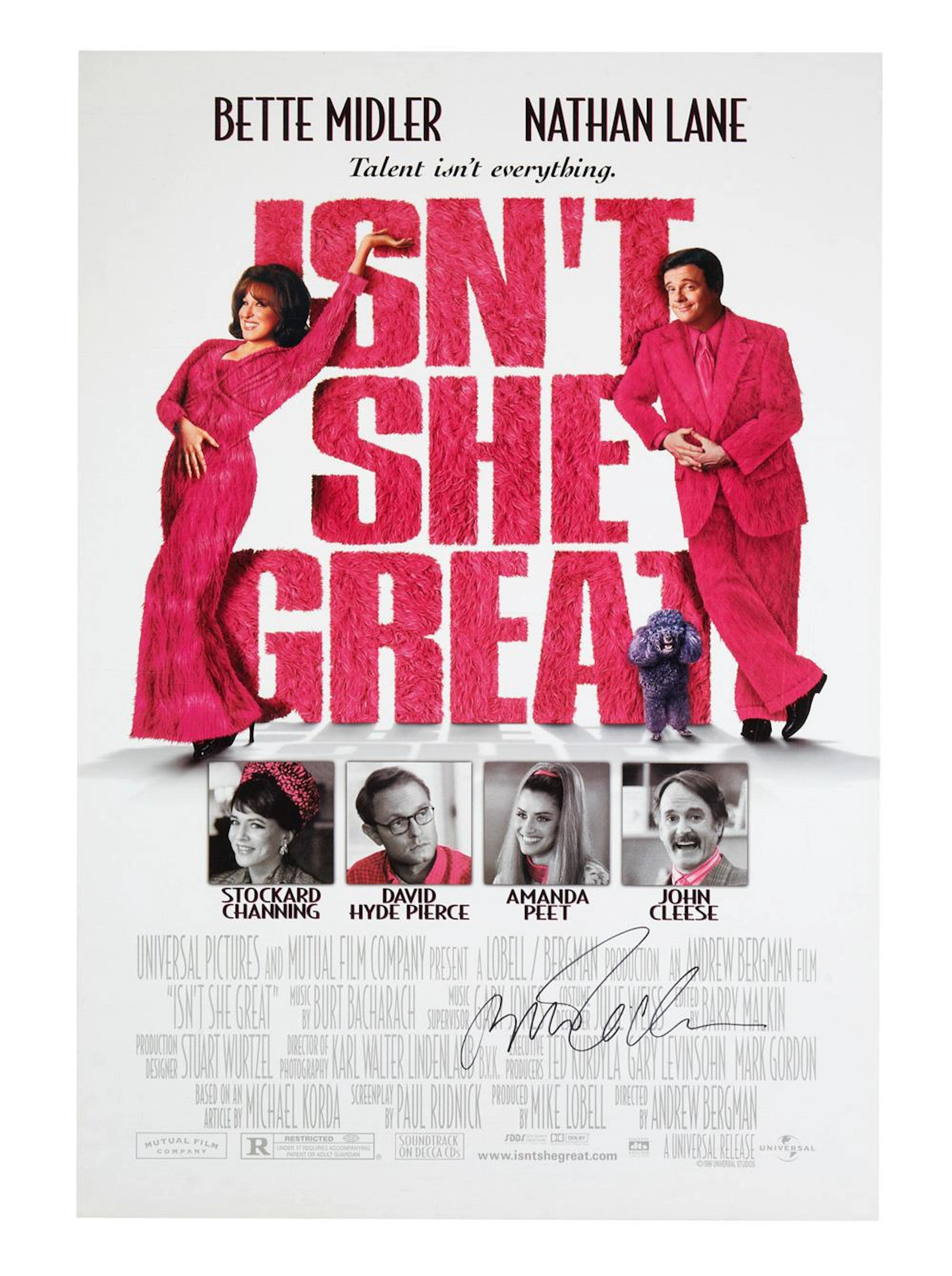 Bette Midler | "Isn't She Great" Signed Poster