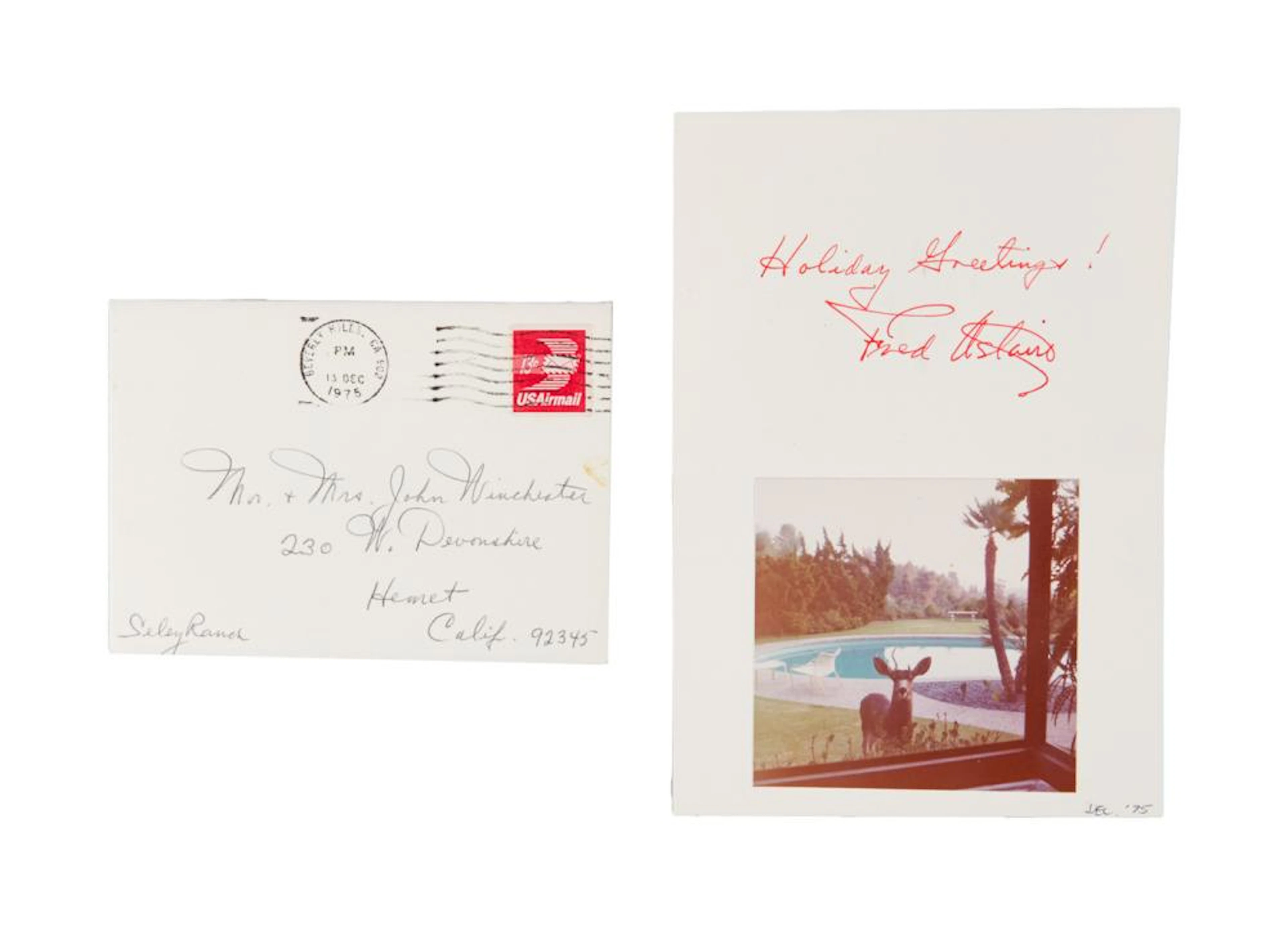 Fred Astaire | Inscribed Holiday Card