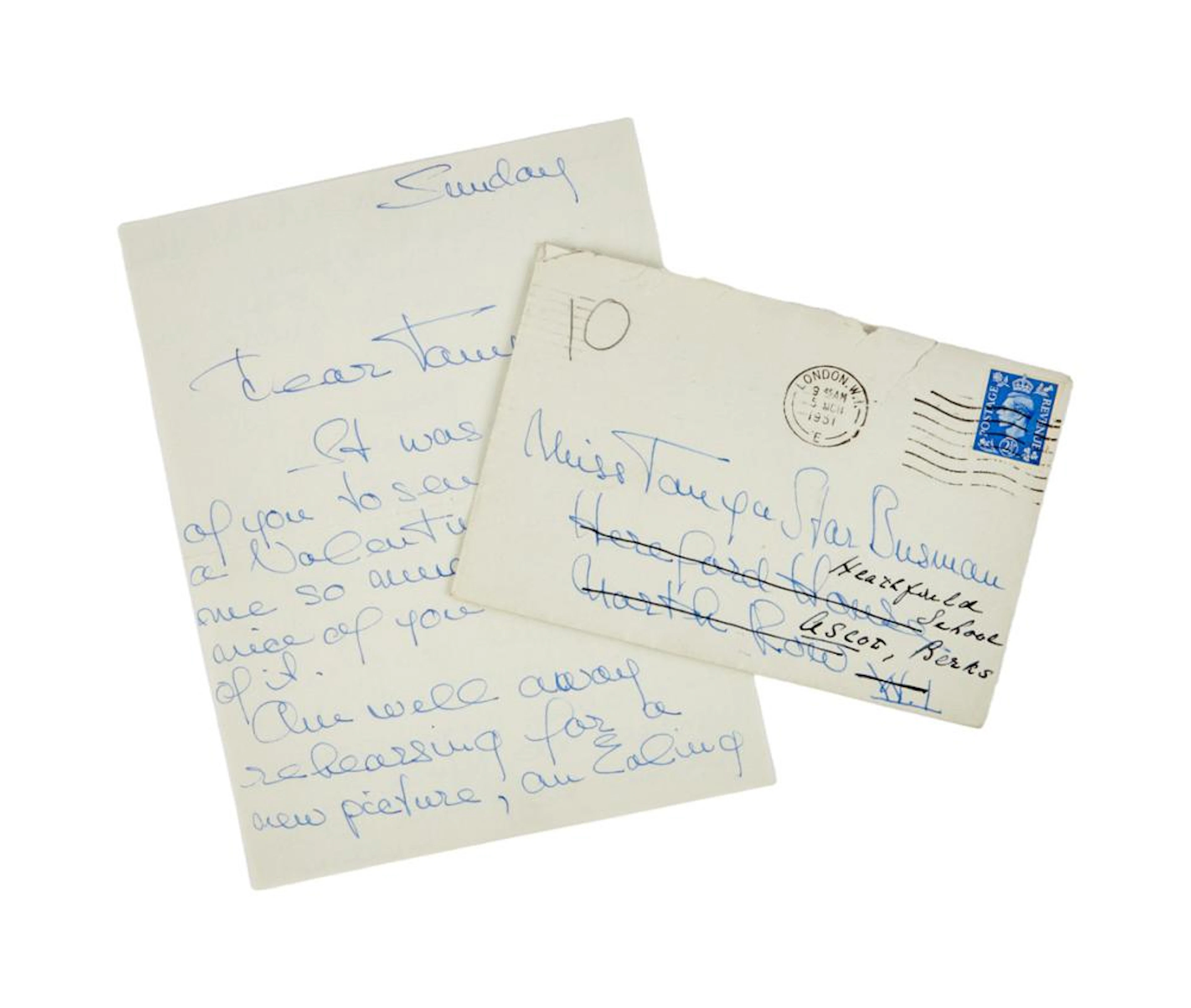 Audrey Hepburn | Signed 1951 Personal Correspondence To Close Friend Tanja