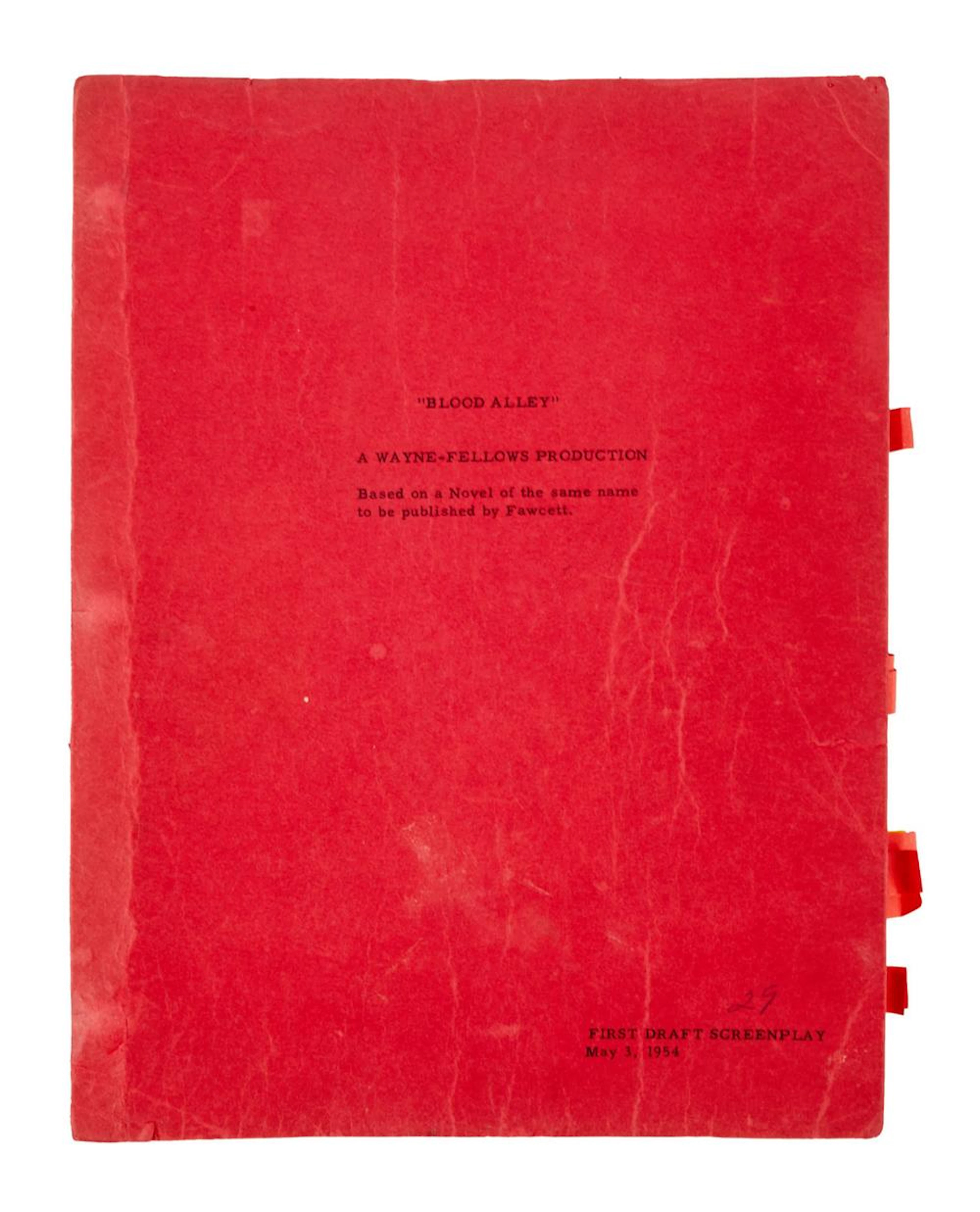 John Wayne | "Blood Alley" Film Script