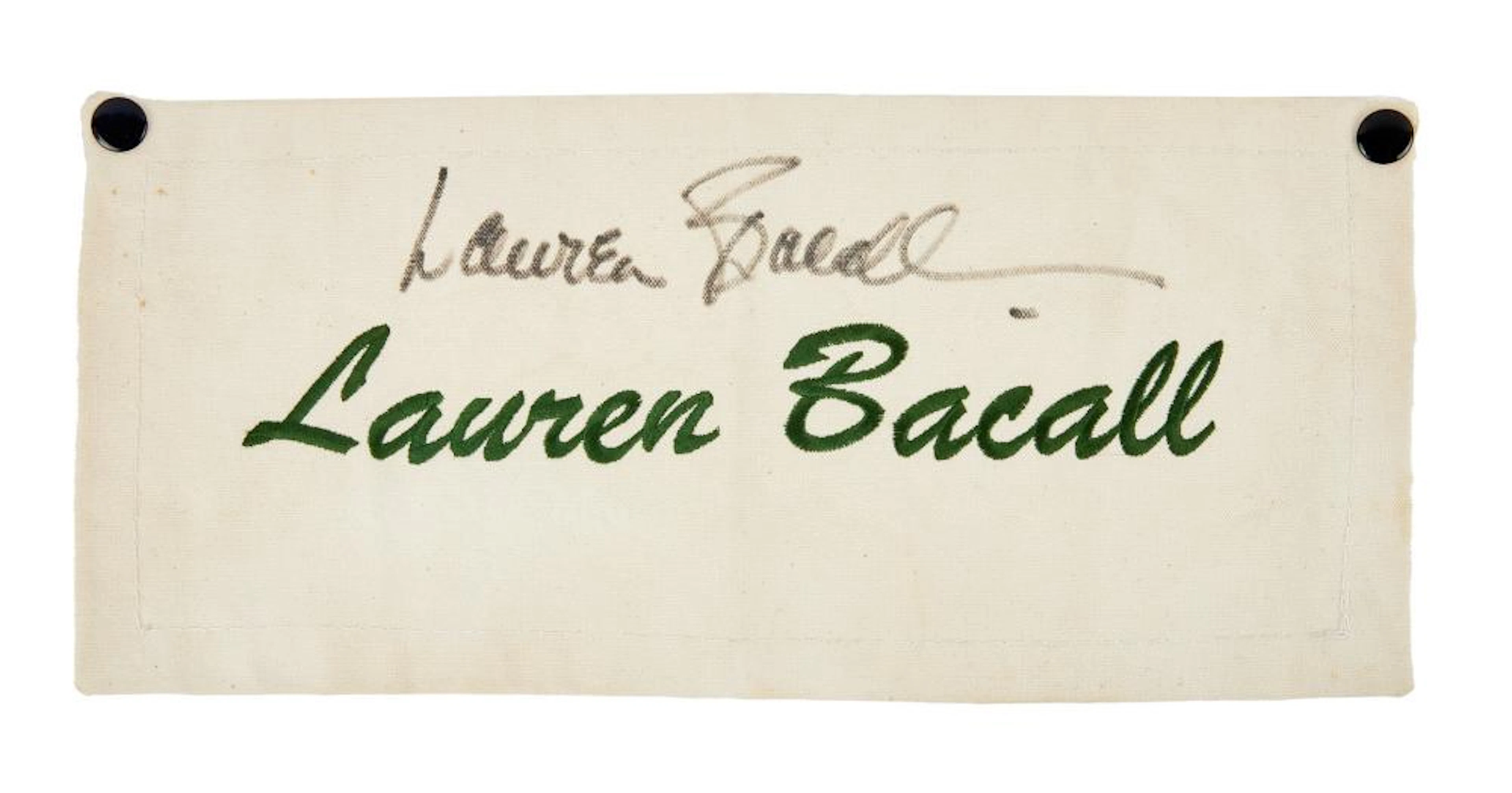 Lauren Bacall | Signed 1980s Director's Chairback