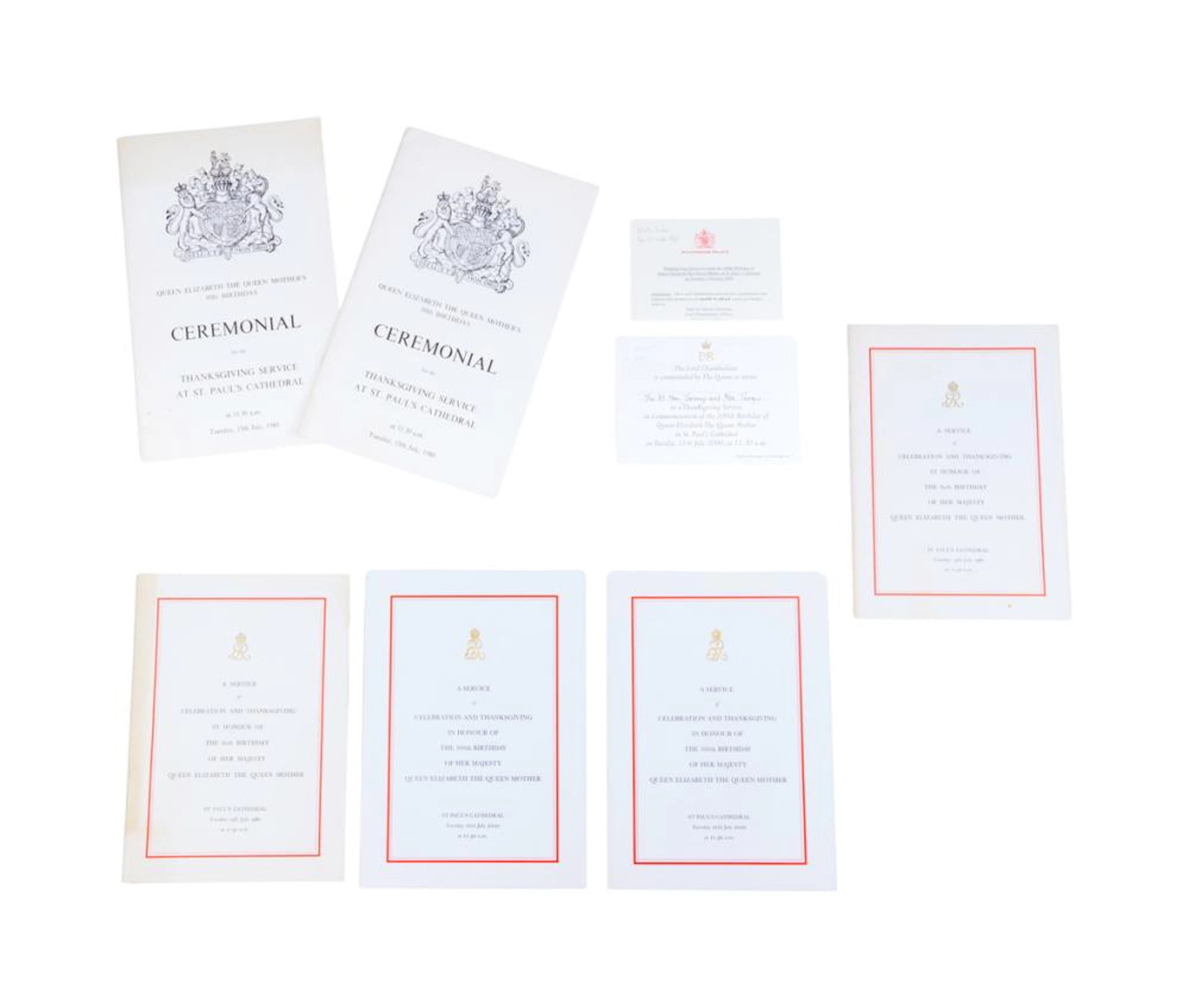 Queen Mother | Birthday Ceremonial And Service Itineraries
