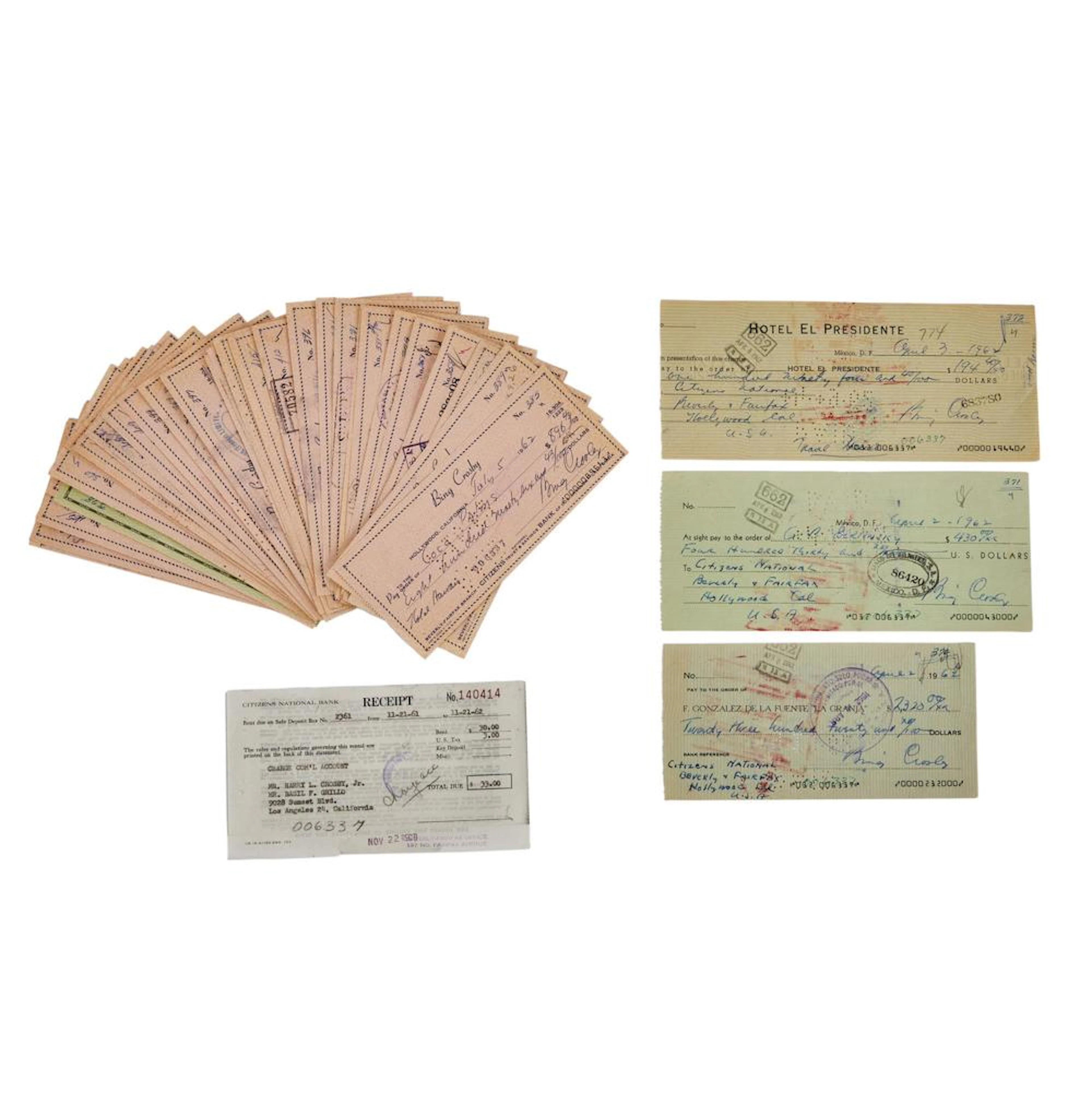 Bing Crosby | 1962 Signed Checks