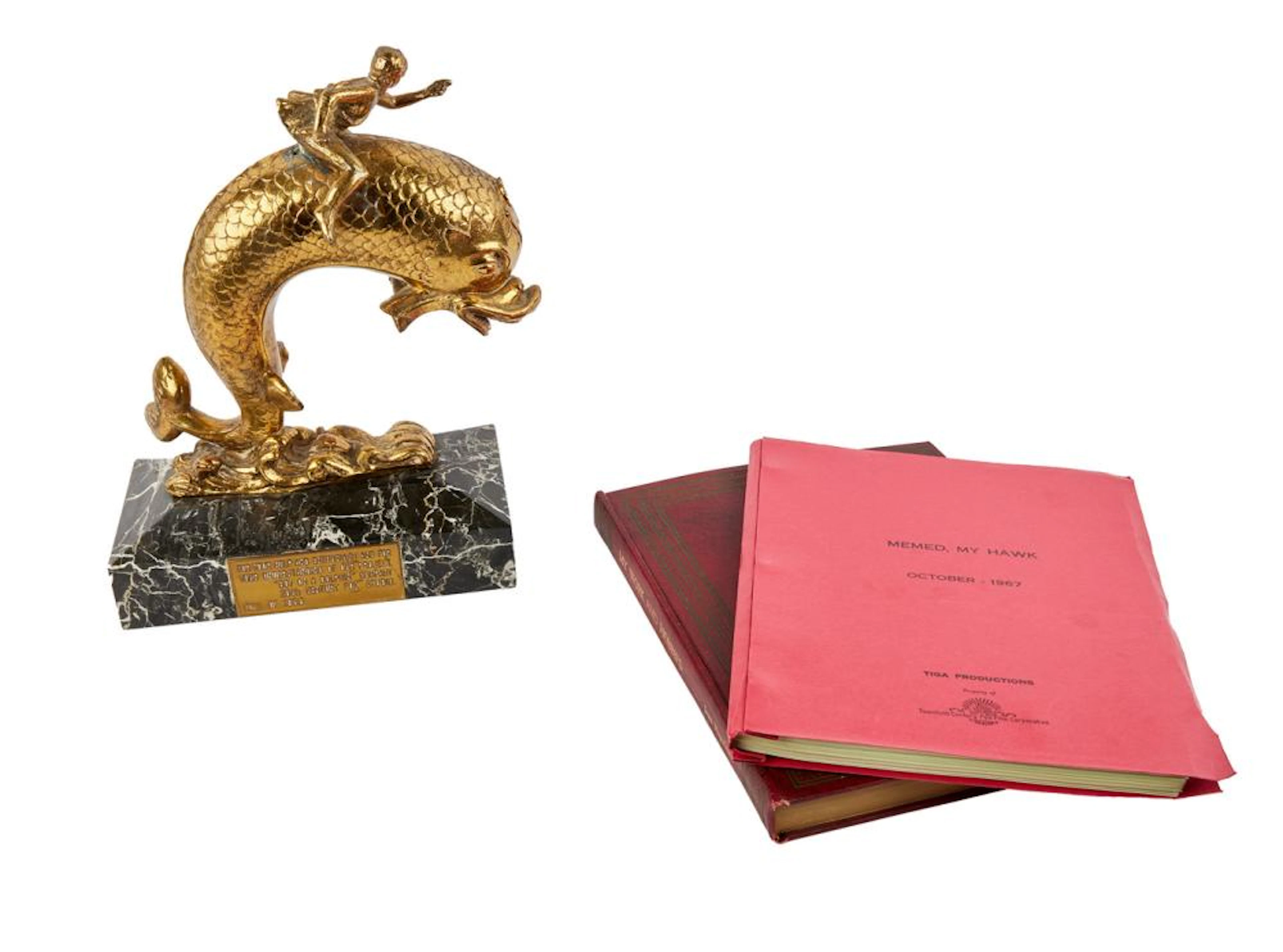 Jean Negulesco | "Boy On A Dolphin" Sculpture And Personalized Scrapbook