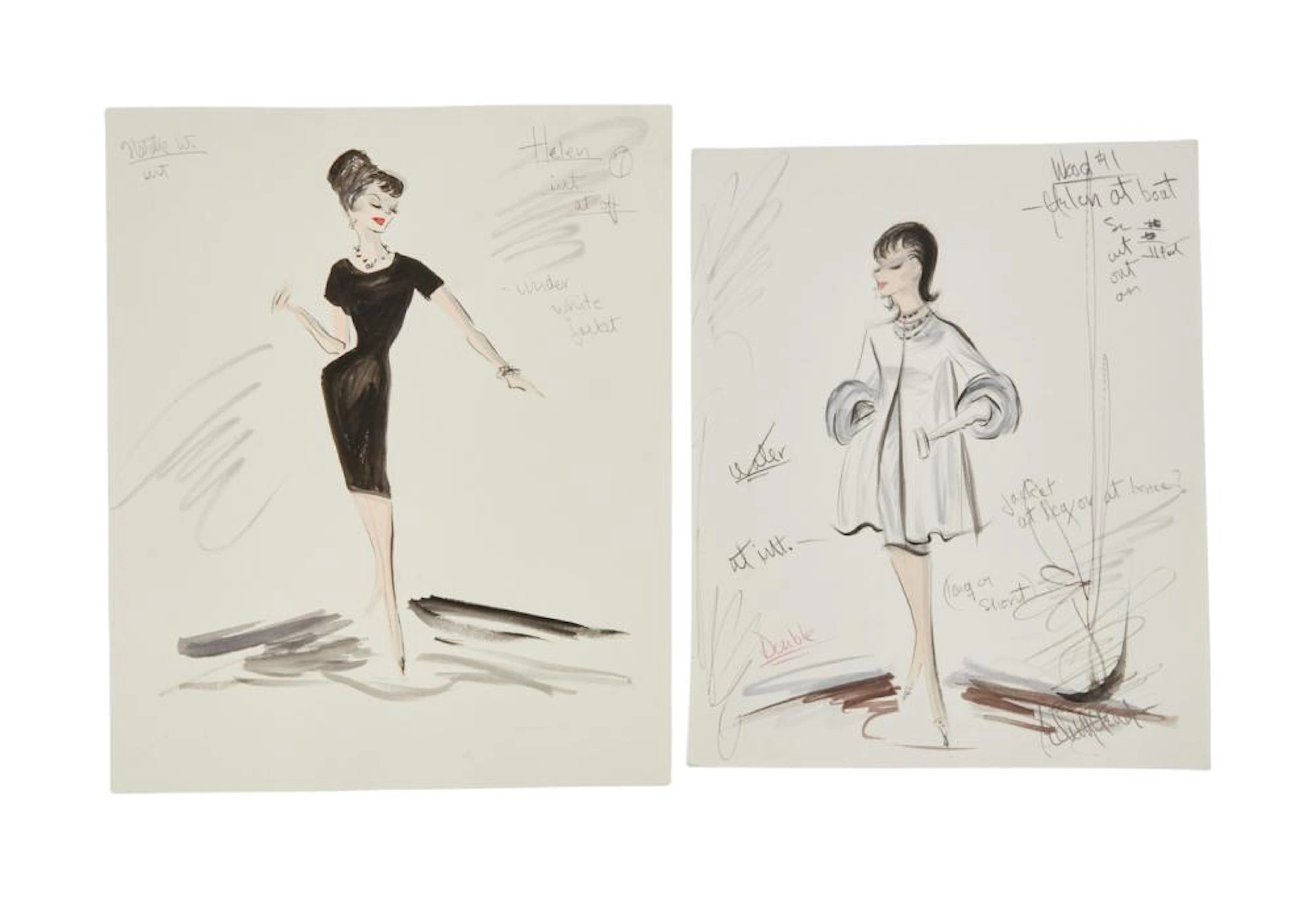atalie Wood | "Sex And The Single Girl" Edith Head Costume Illustrations