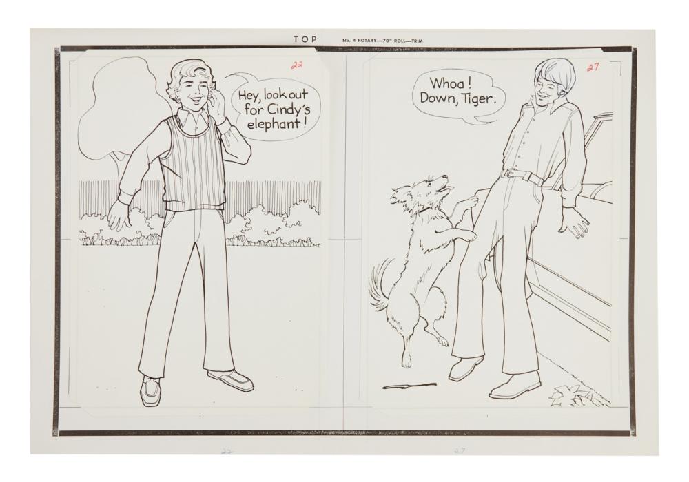 The Brady Bunch | Original 1974 Coloring Book Artwork (B)