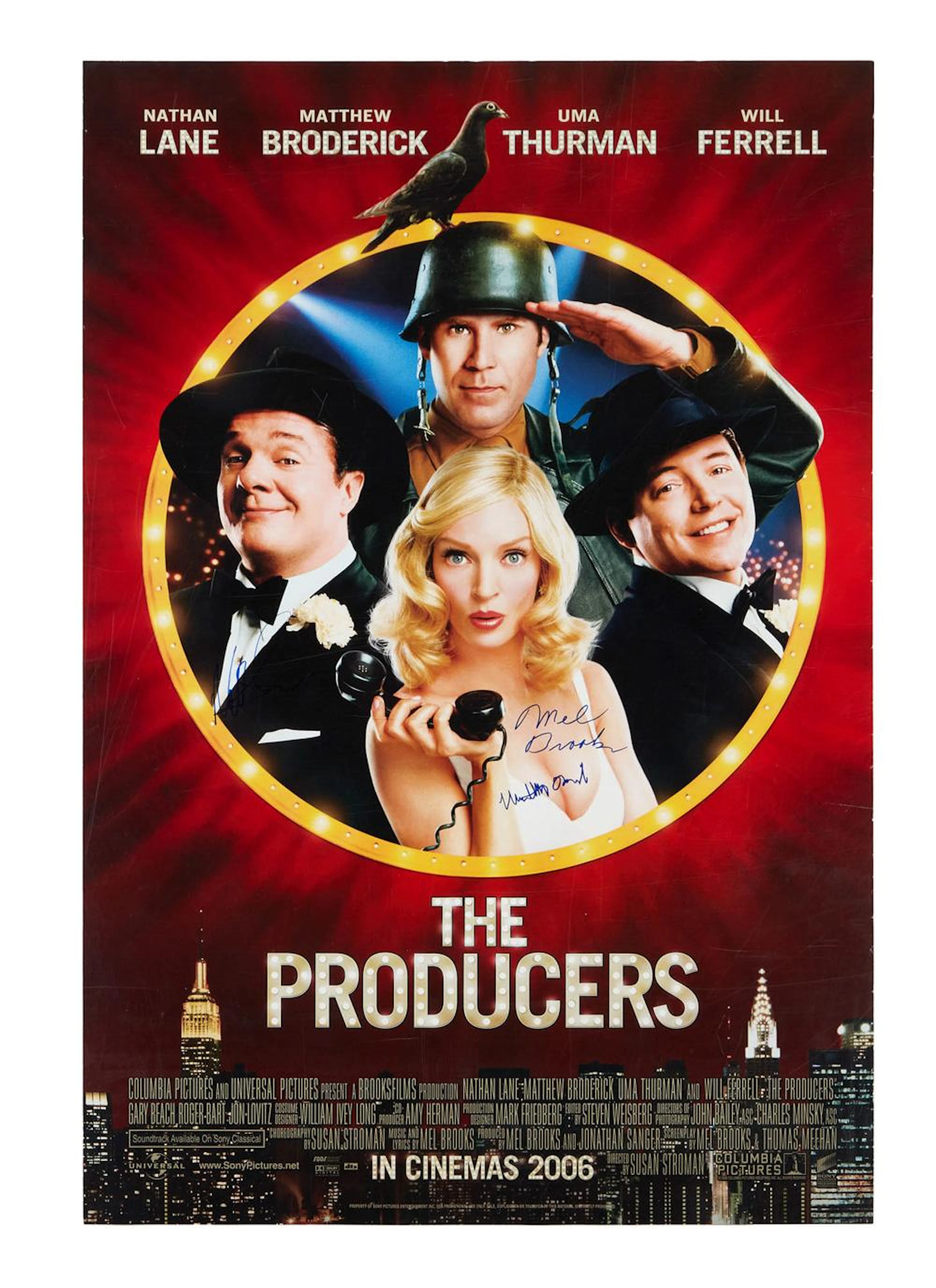 The Producers | Mel Brooks And Matthew Broderick Signed Movie Poster