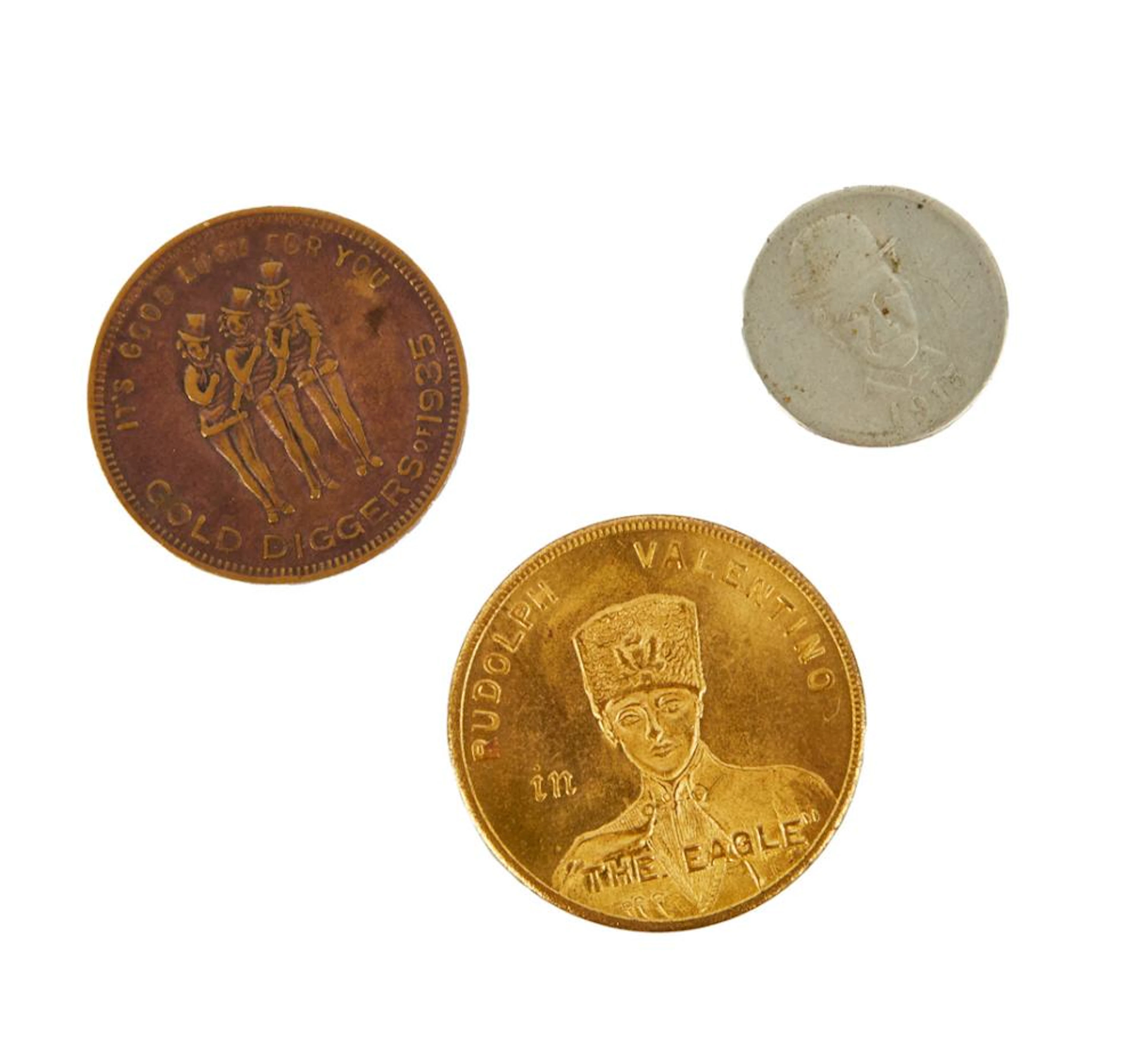 Charlie Chaplin And Rudolph Valentino | Promotional Movie Tokens