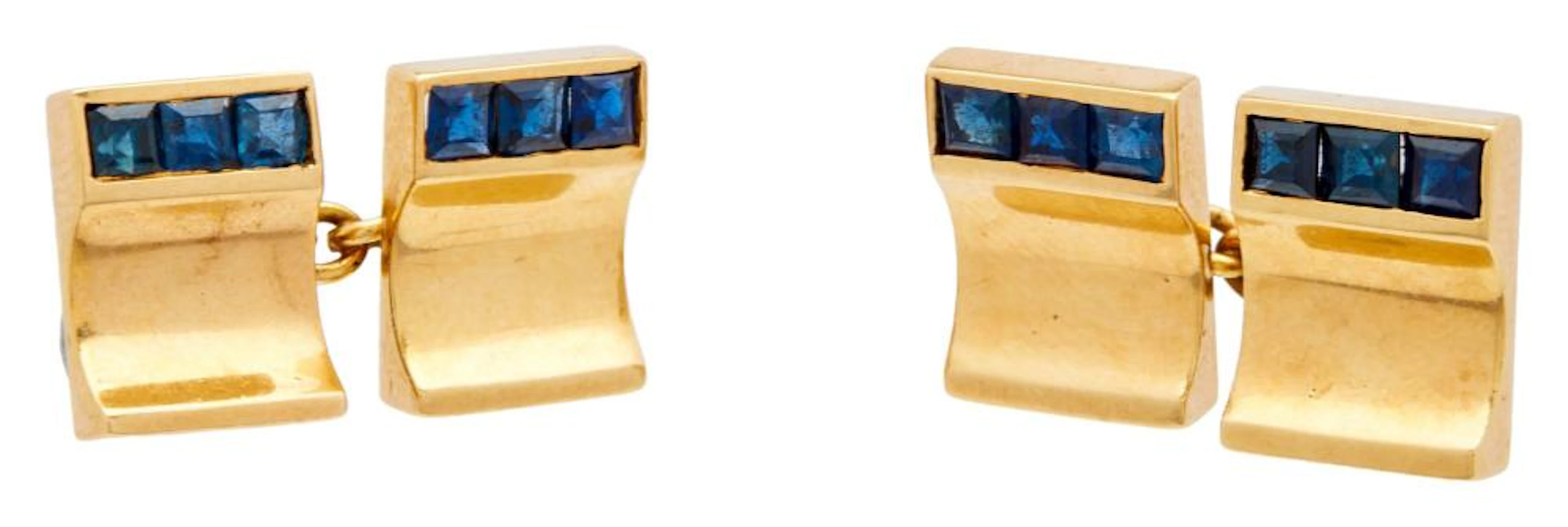 Humphrey Bogart | Gold And Sapphire Cufflinks