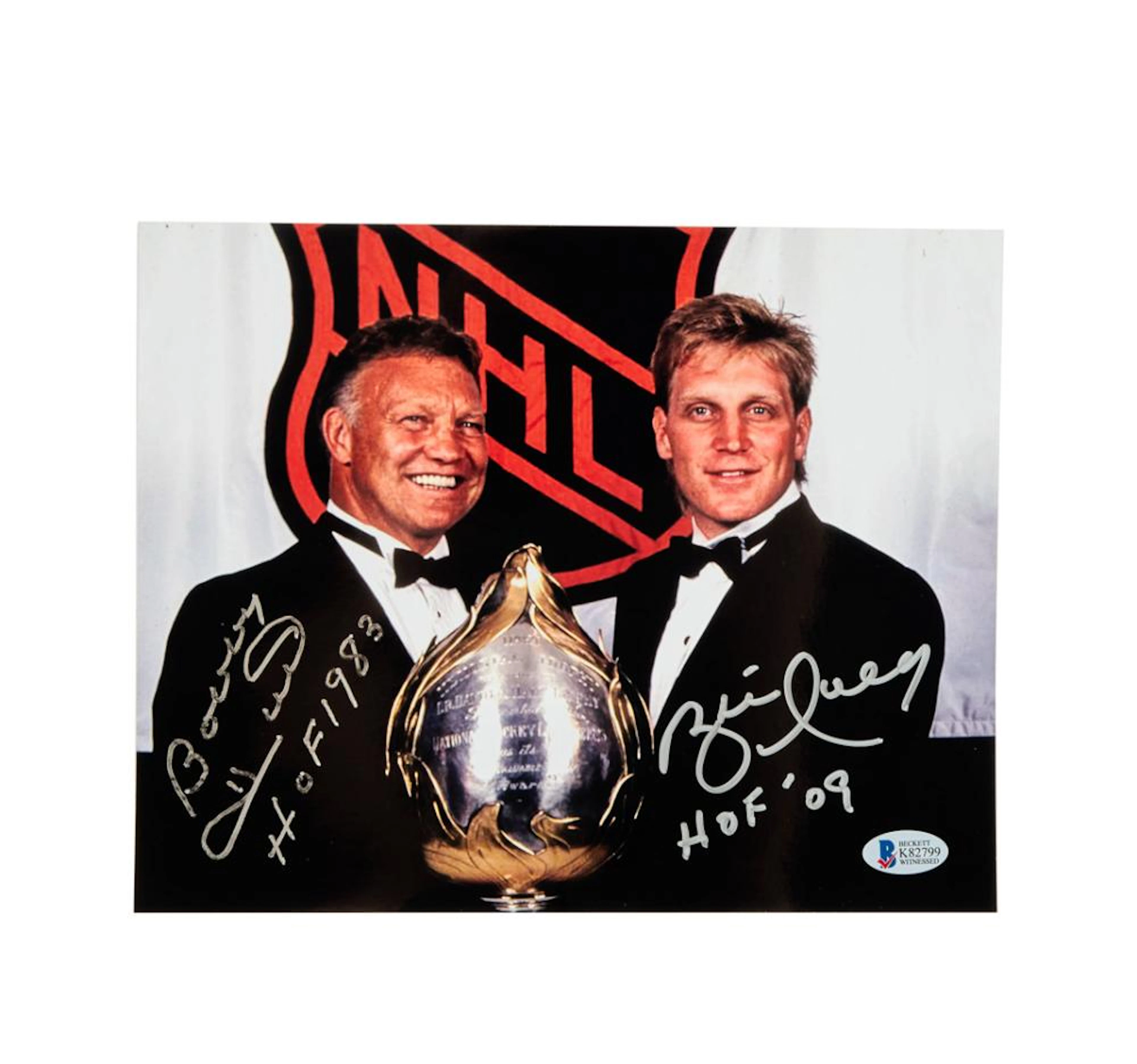 BOBBY AND BRET HULL: SIGNED PHOTO PRINT (BECKETT)